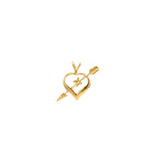 14K Yellow Gold Heart & Arrow Pendant