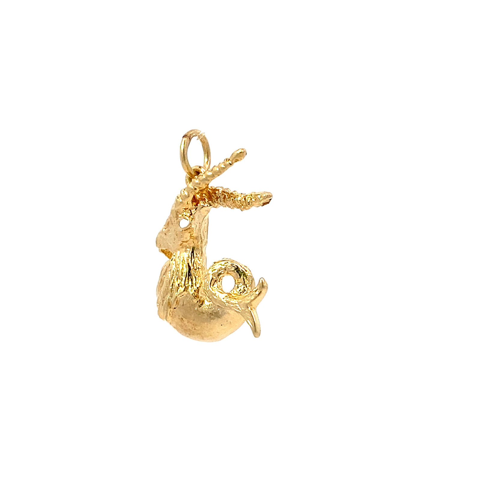 14K Yellow Gold Capricorn Charm