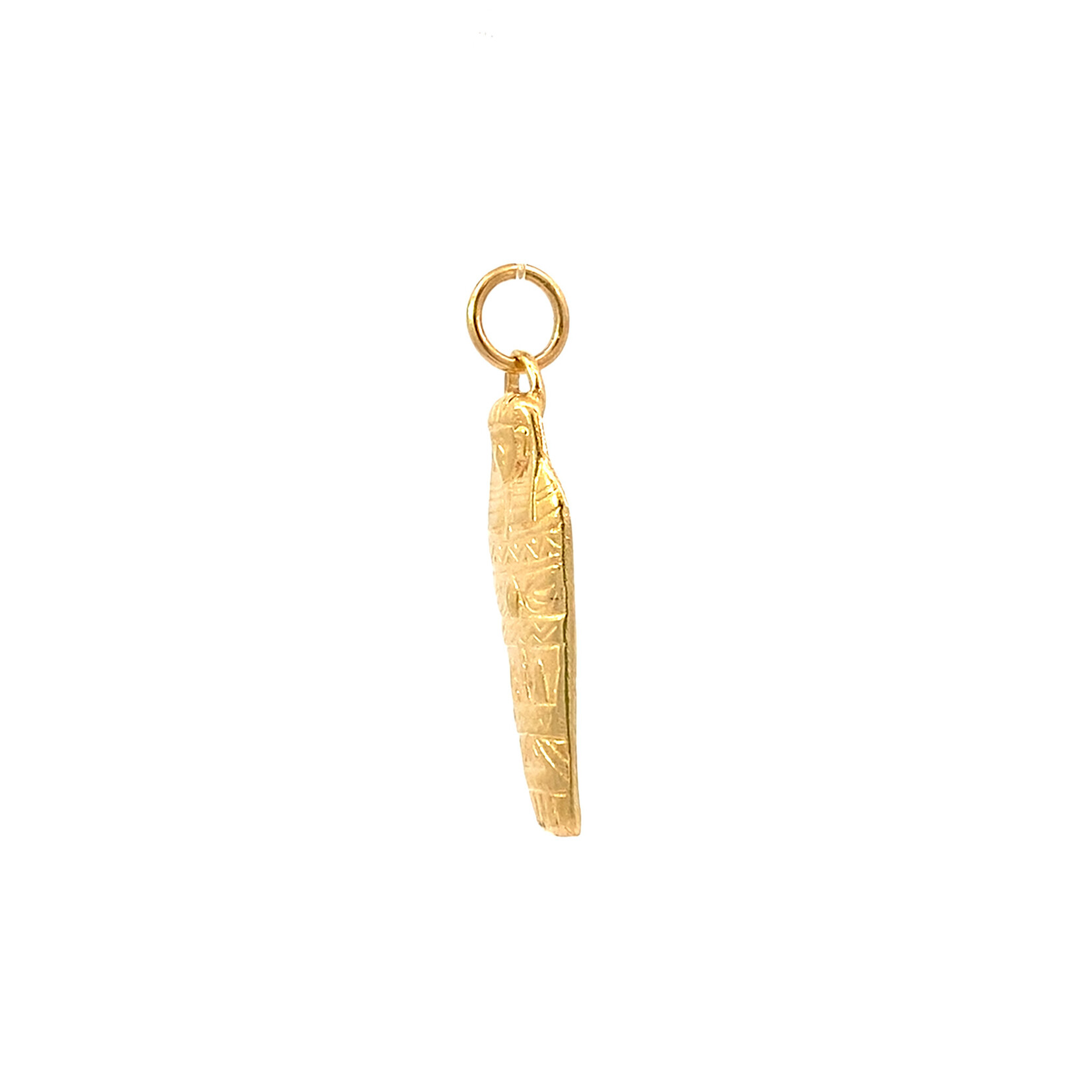 14K Yellow Gold Egyptian Sarcophagus
