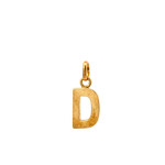 14K Yellow Gold Initial 'D' Charm