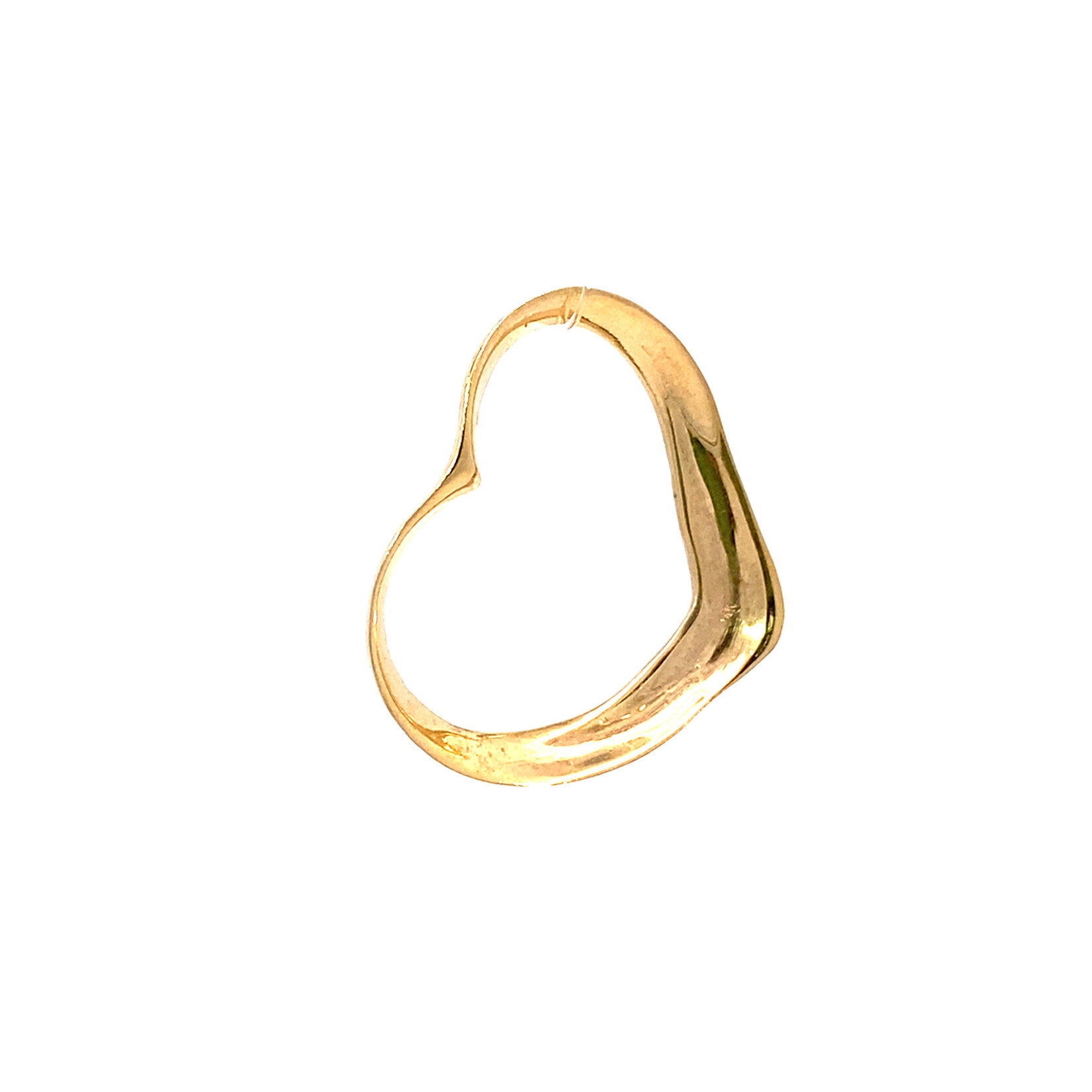 14K Yellow Gold Heart Slider