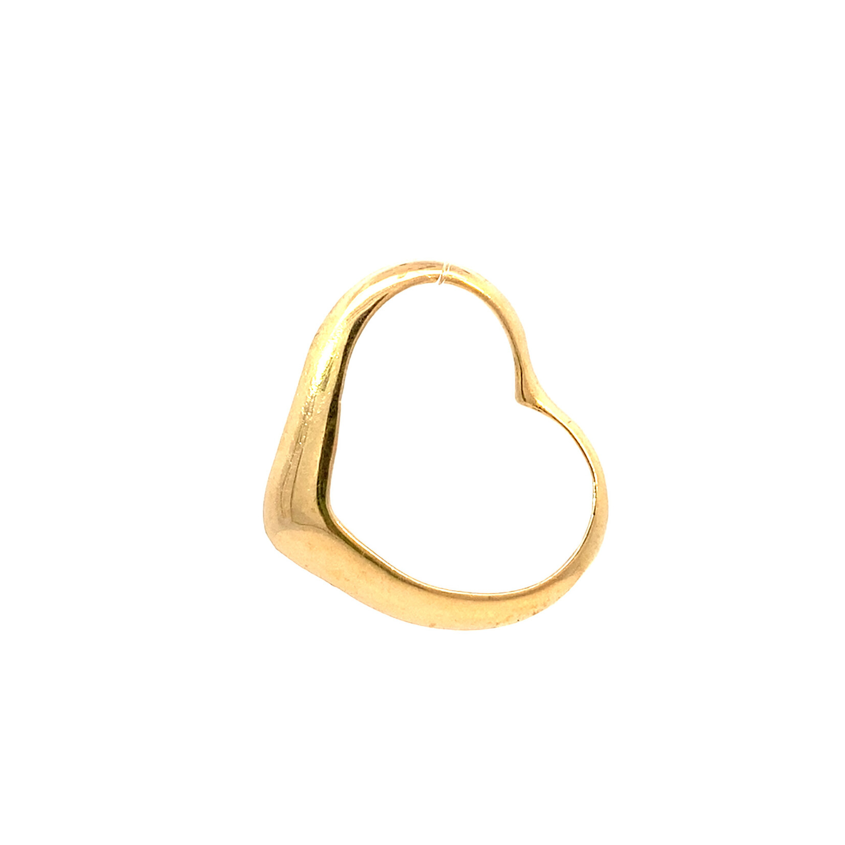 14K Yellow Gold Heart Slider