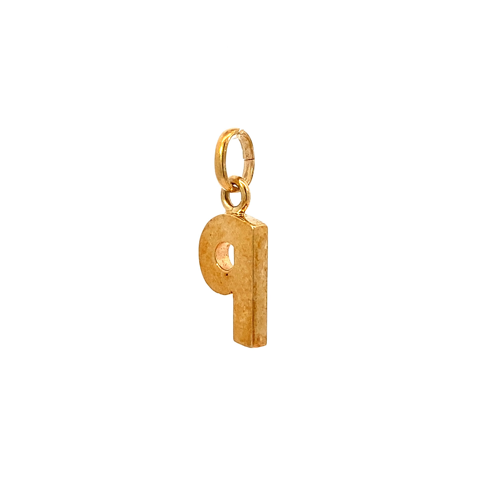 14K Yellow Gold Initial 'P' Charm