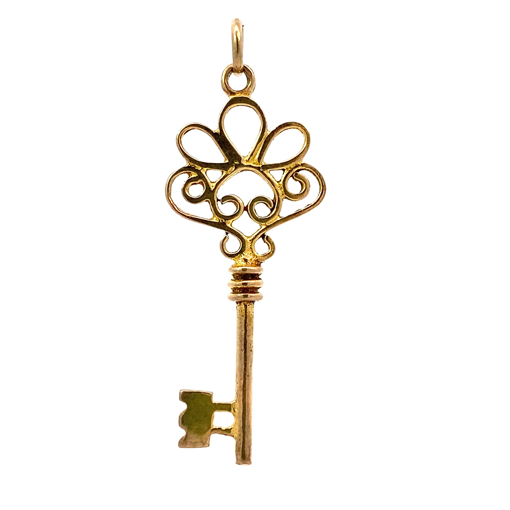 14K Yellow Gold Large Key Charm