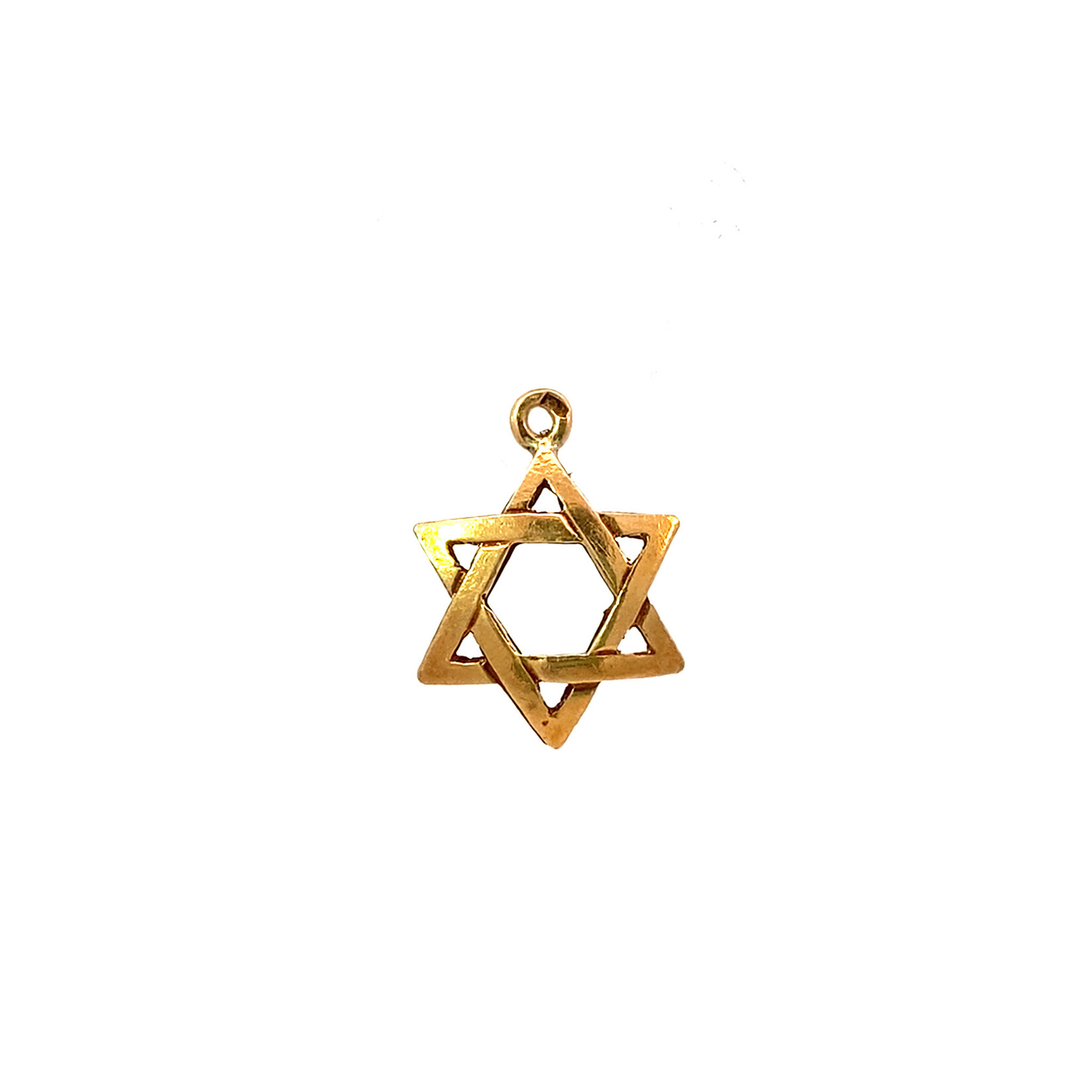 14K Yellow Gold Star of David
