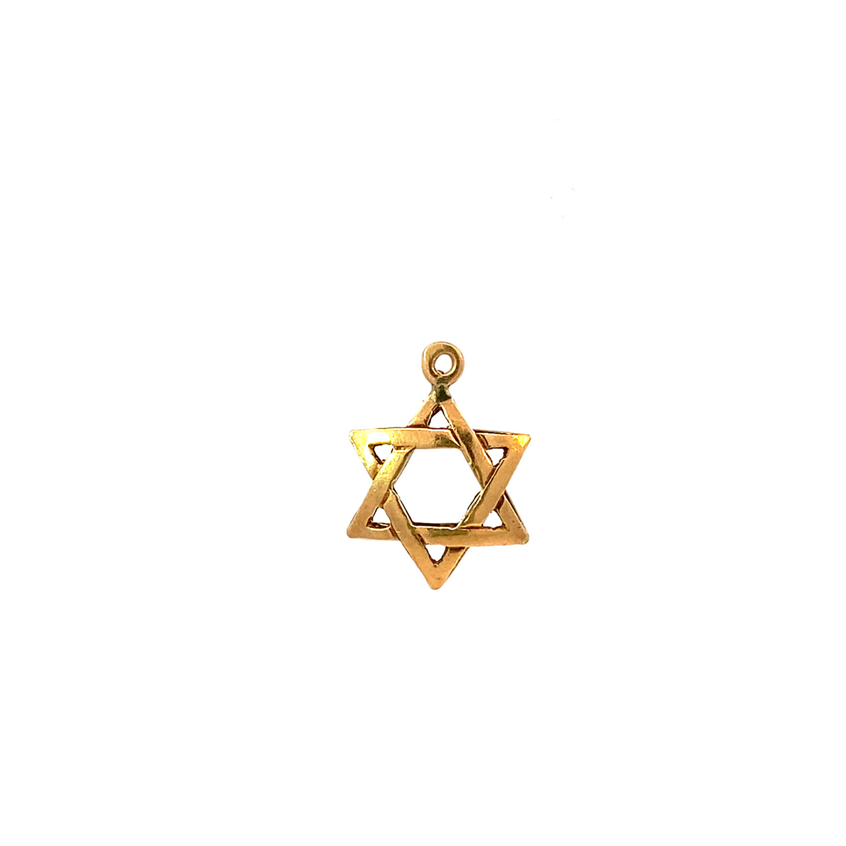 14K Yellow Gold Star of David
