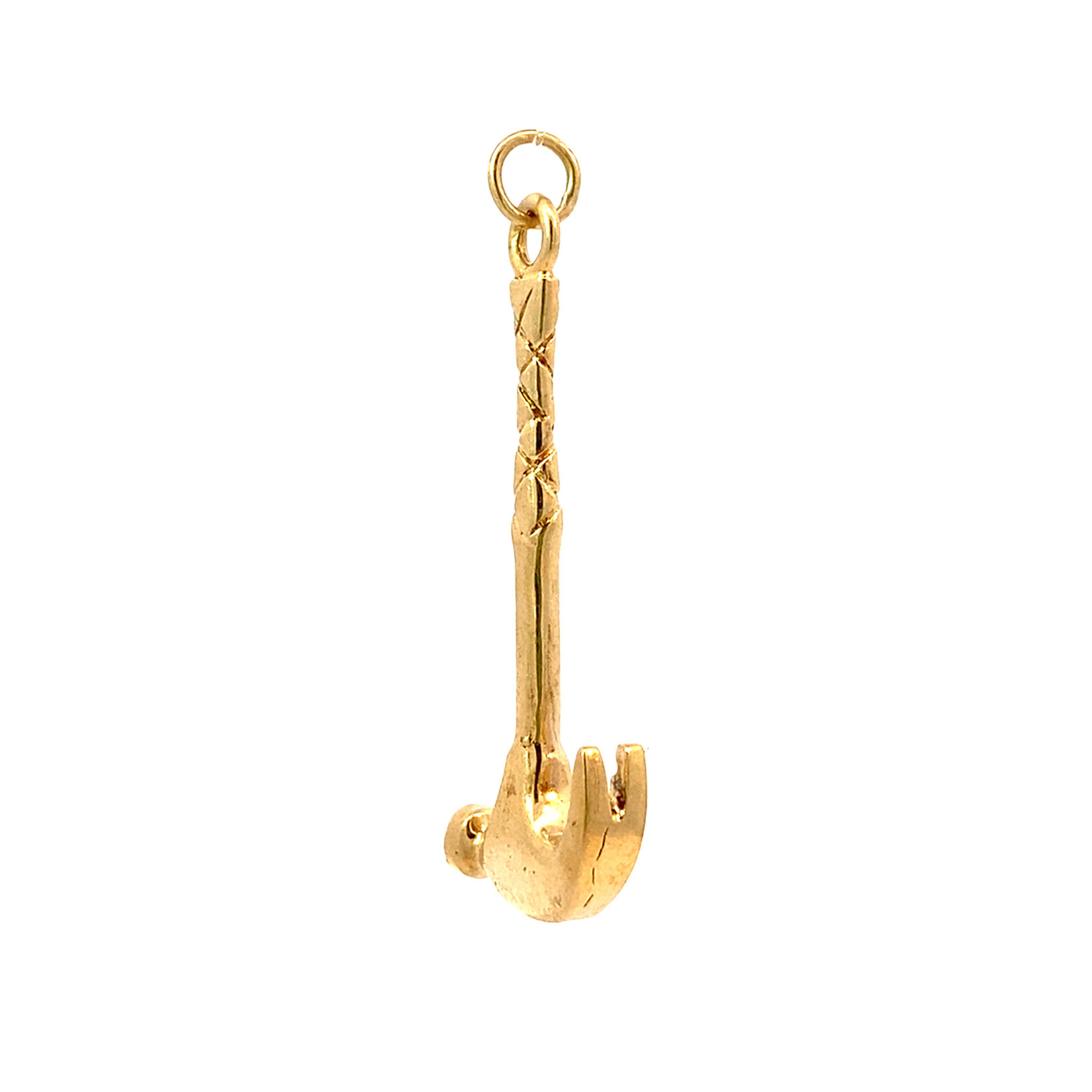 14K Yellow Gold Hammer Charm
