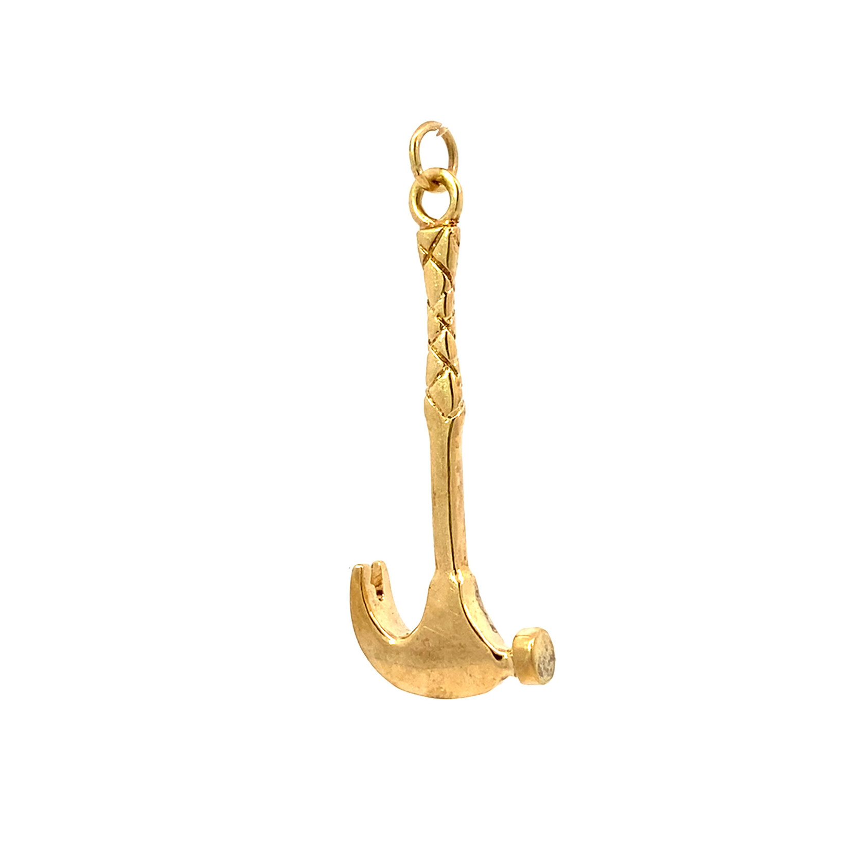 14K Yellow Gold Hammer Charm