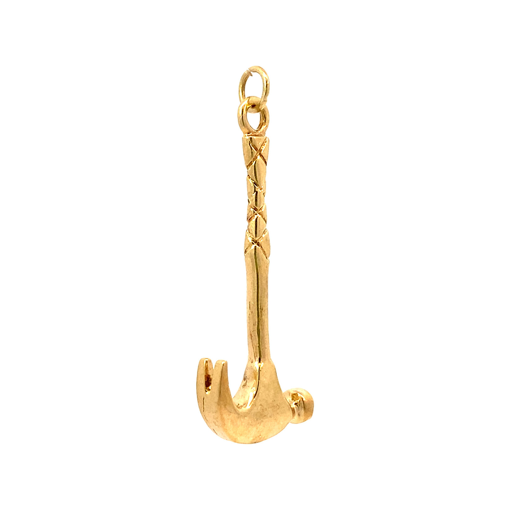 14K Yellow Gold Hammer Charm
