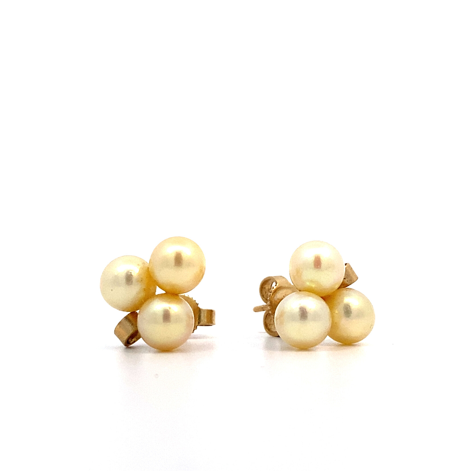 14K Yellow Gold MINGS Creamy Yellow Pearl Earrings