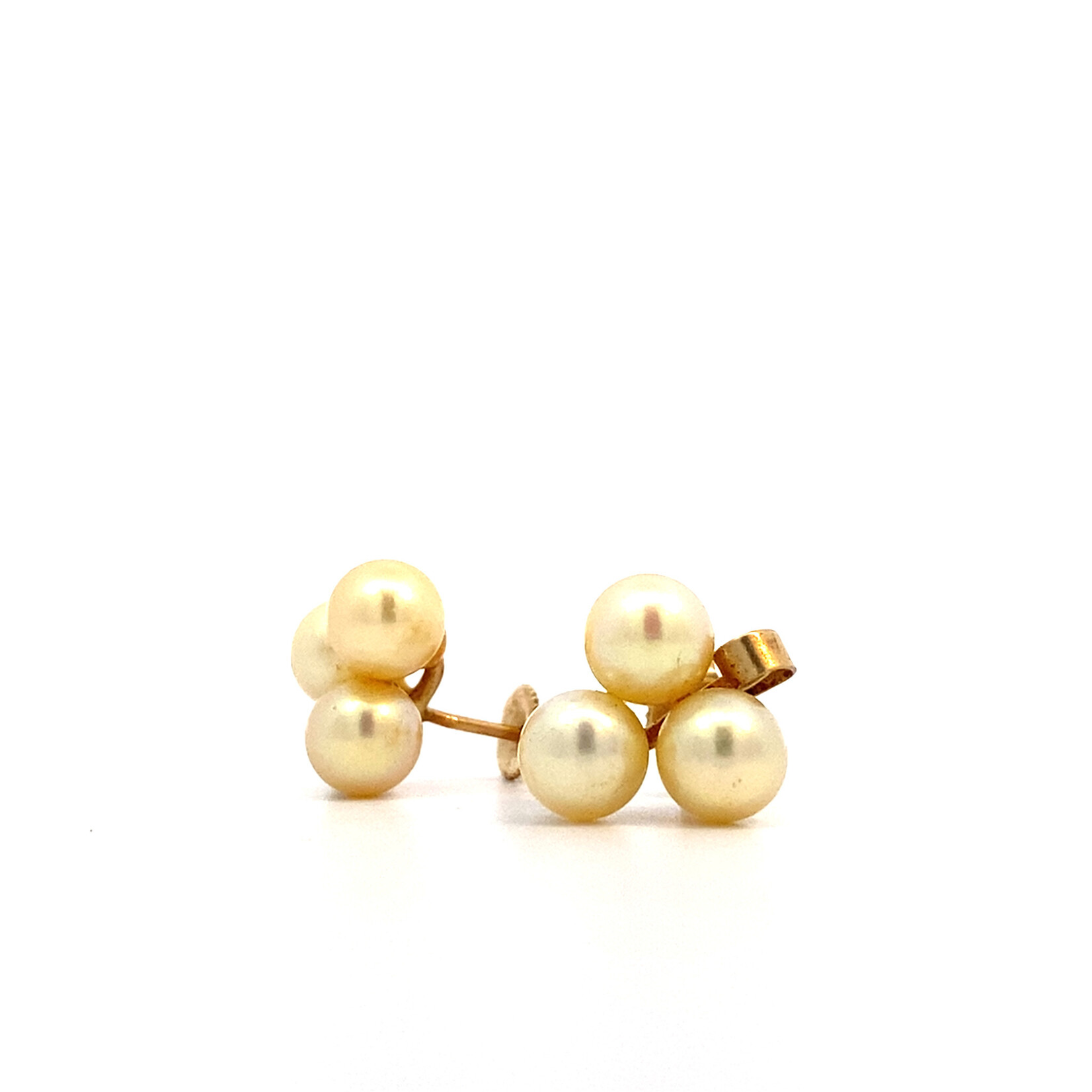 14K Yellow Gold MINGS Creamy Yellow Pearl Earrings