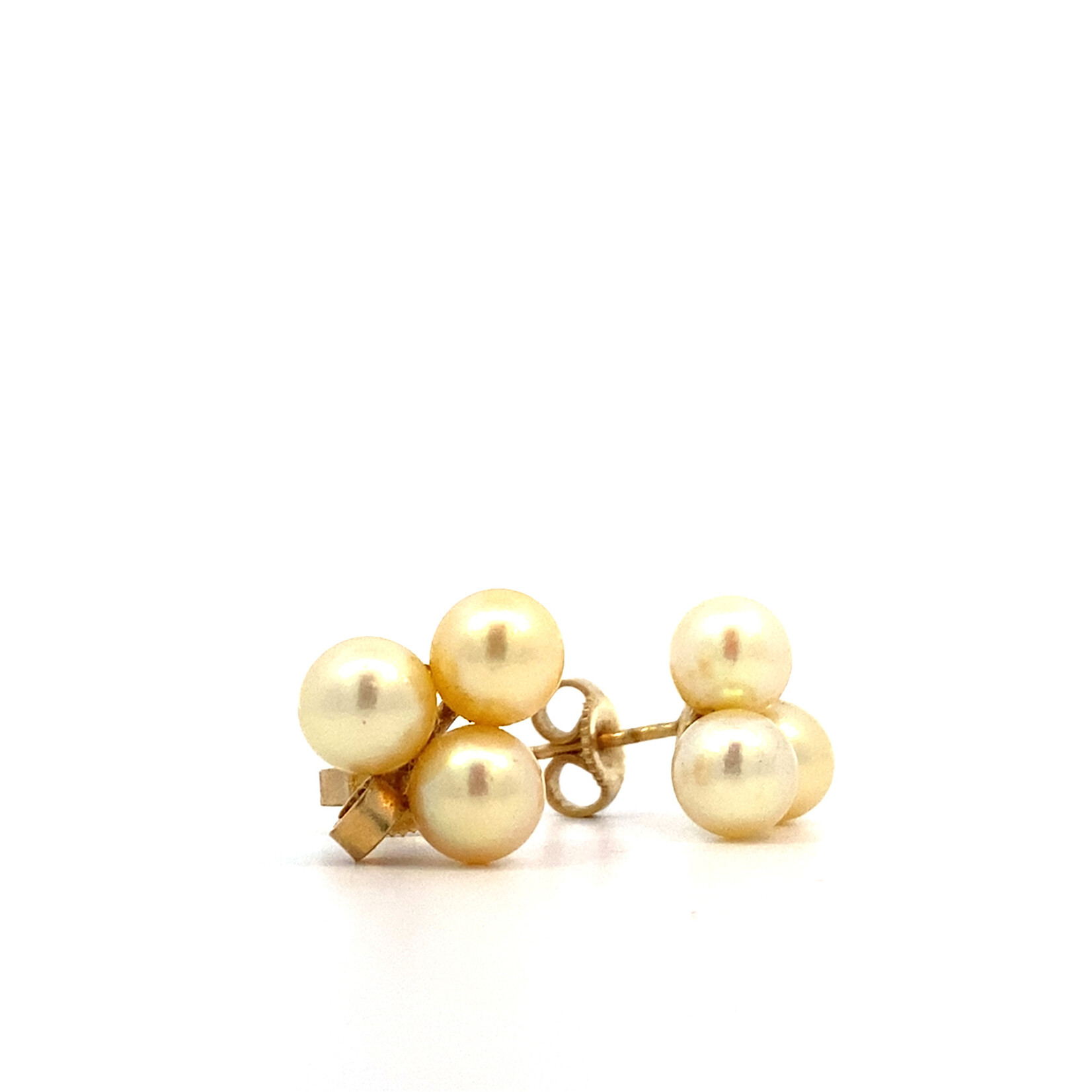 14K Yellow Gold MINGS Creamy Yellow Pearl Earrings