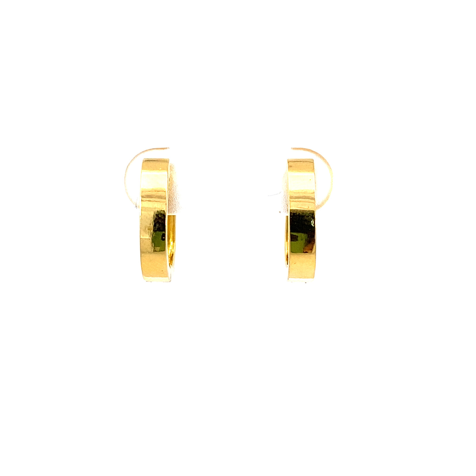 14K Yellow Gold Square Hoops