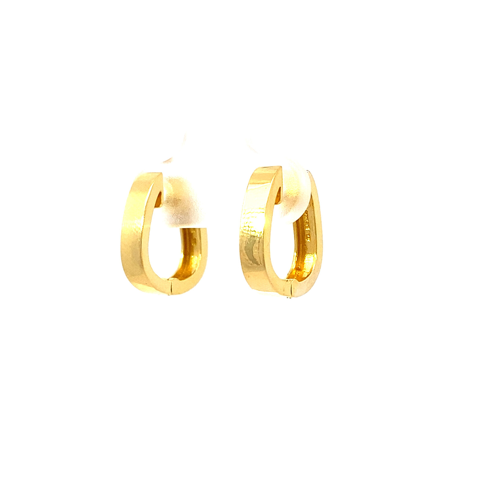 14K Yellow Gold Square Hoops
