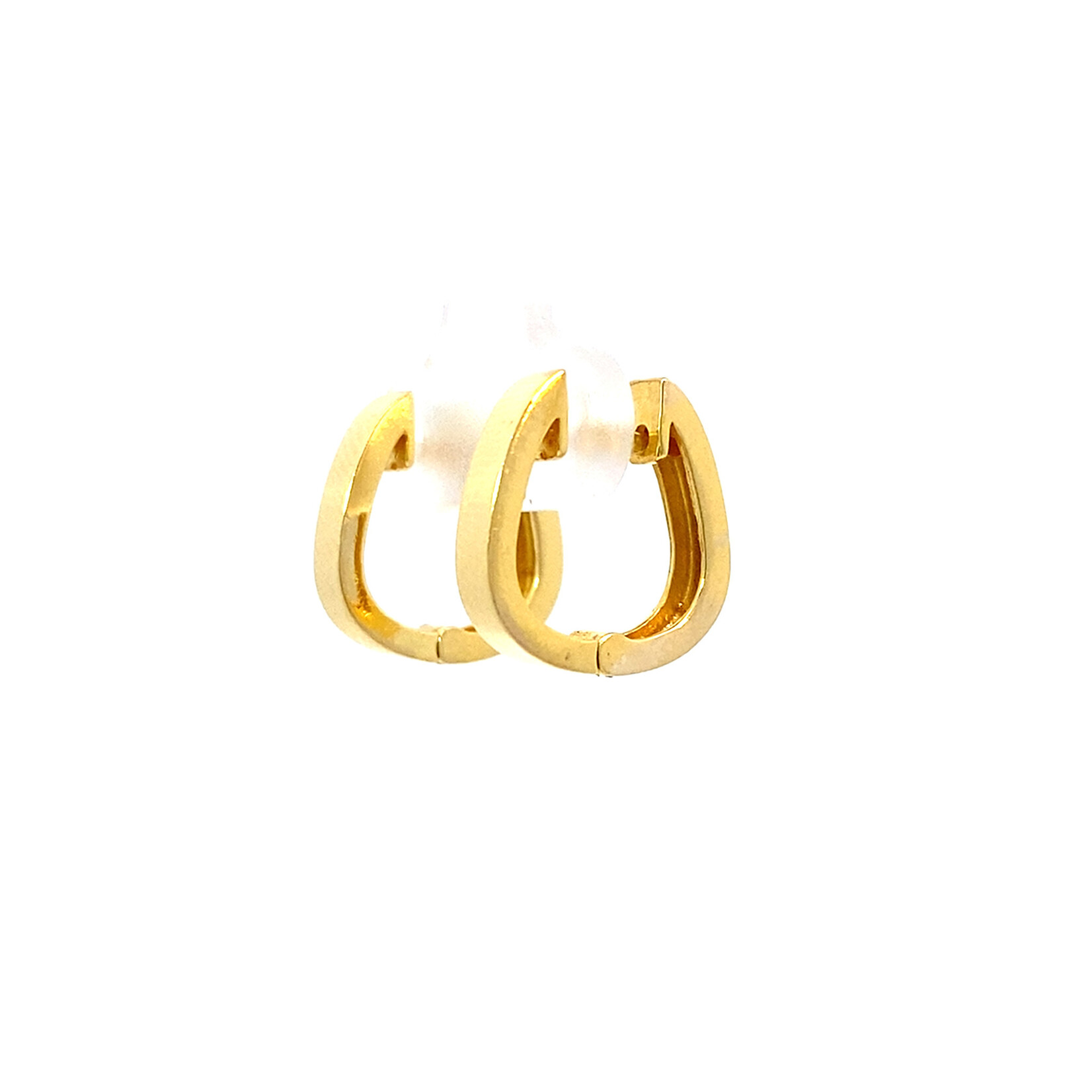 14K Yellow Gold Square Hoops