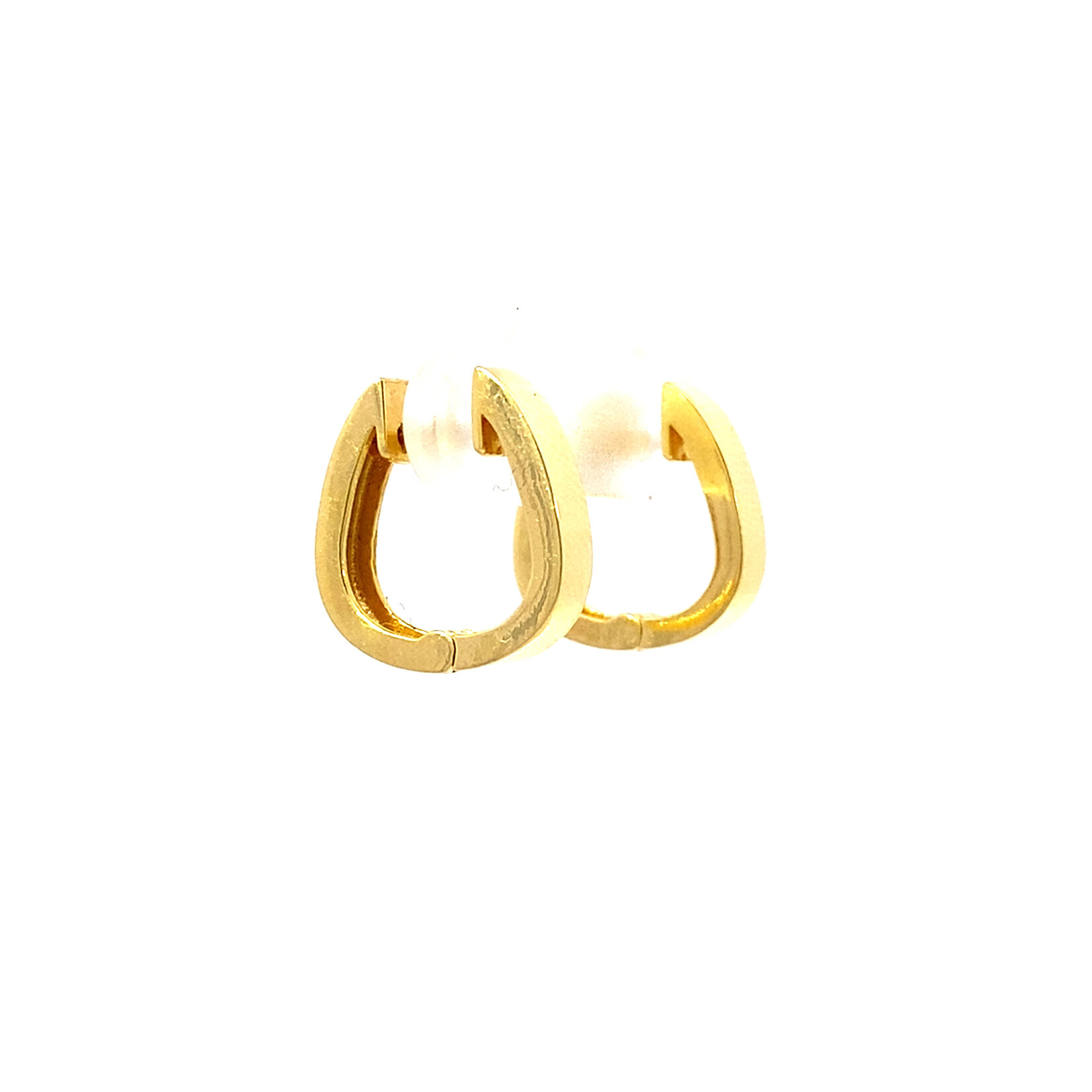 14K Yellow Gold Square Hoops