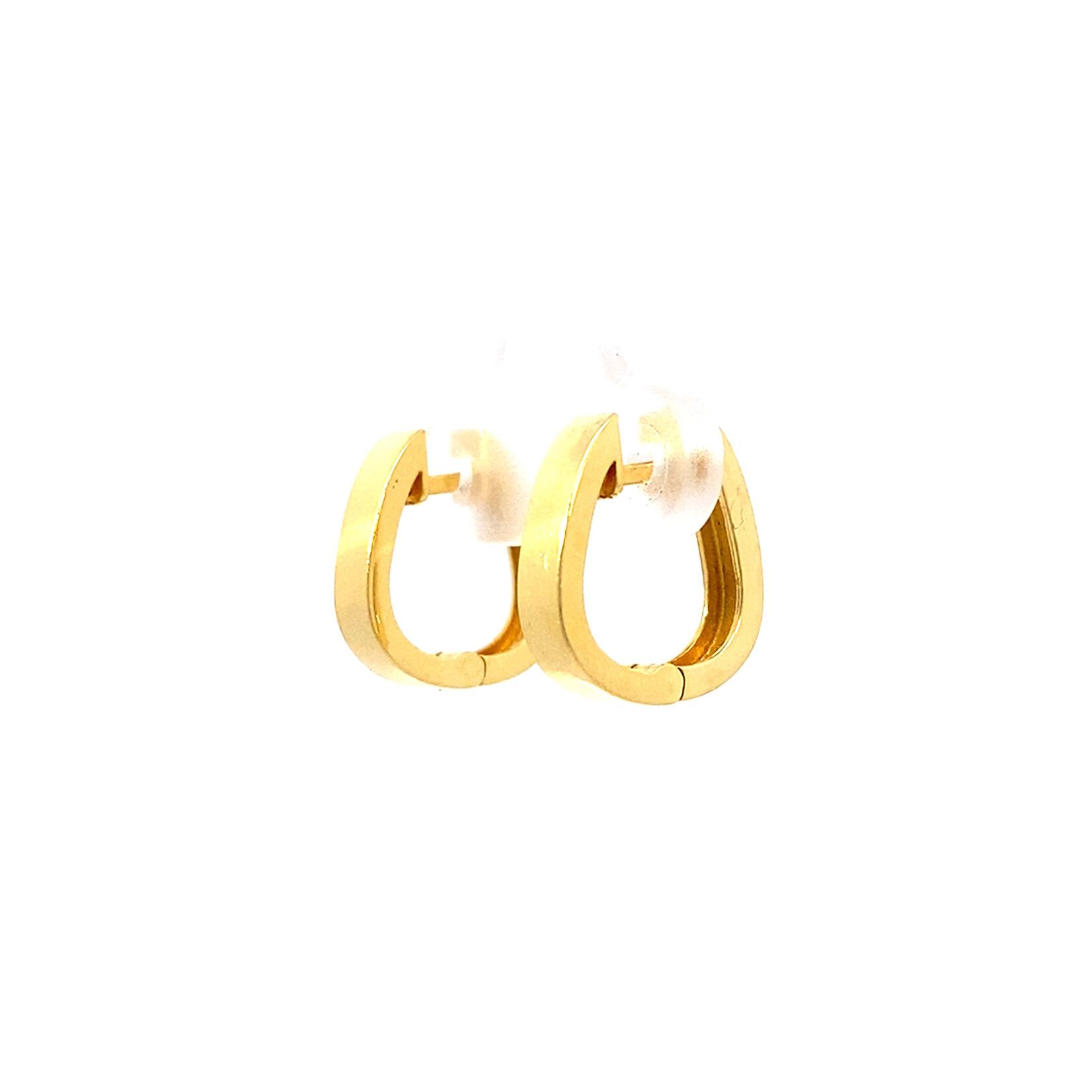14K Yellow Gold Square Hoops