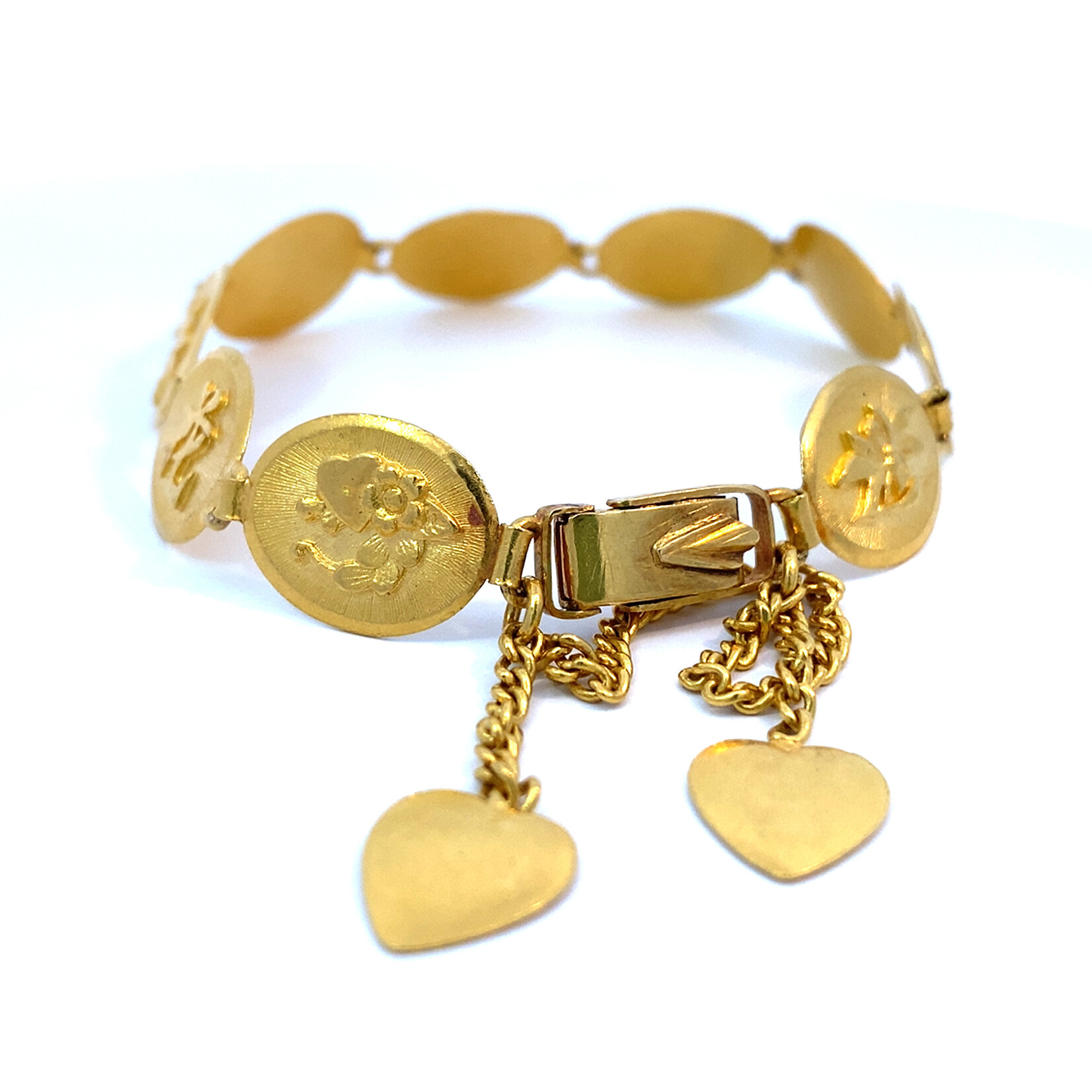 22K Yellow Gold Chinese Character Bracelet