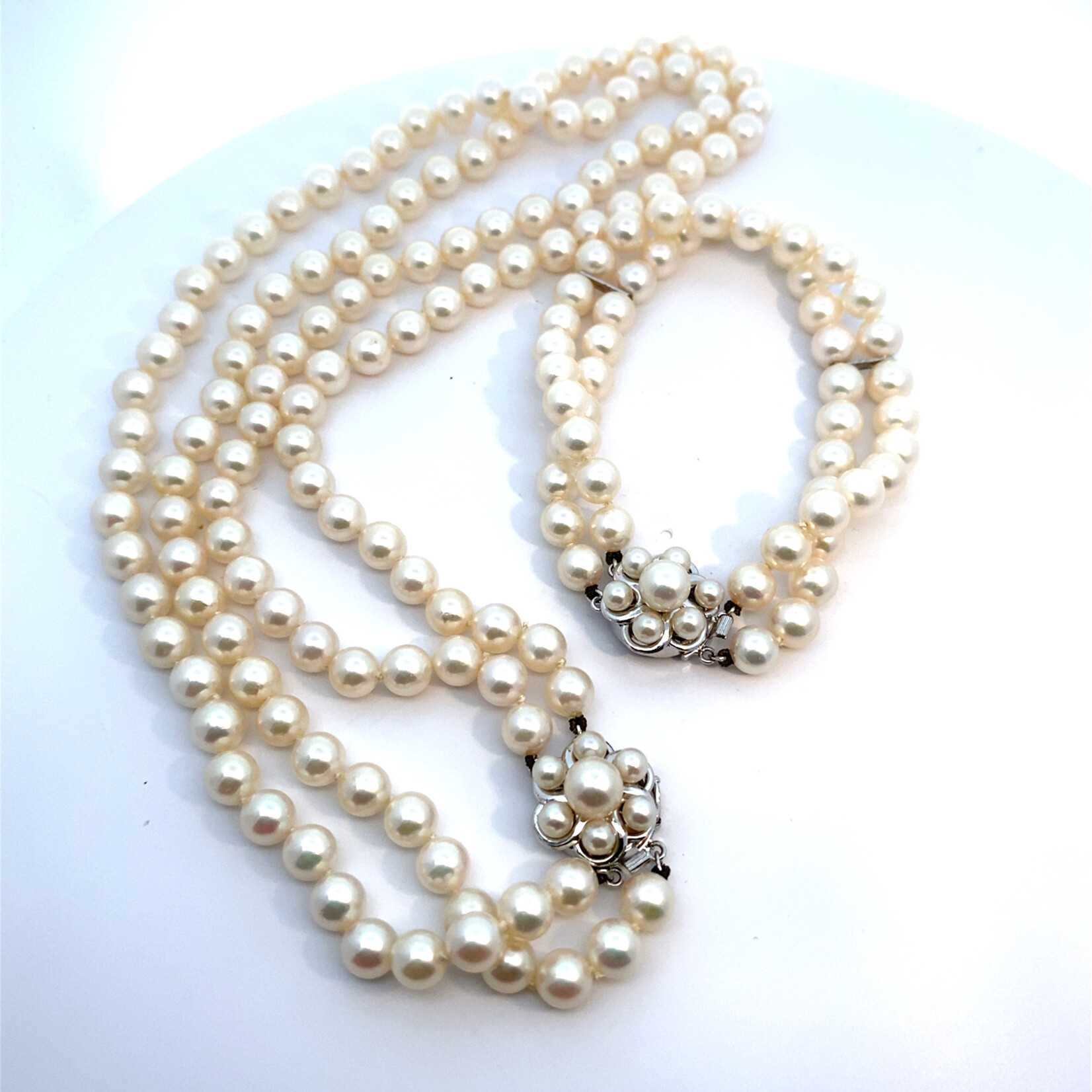 Sterling Silver 16" Fresh Water Pearl Necklace and 7" Fresh Water Pearl Bracelet