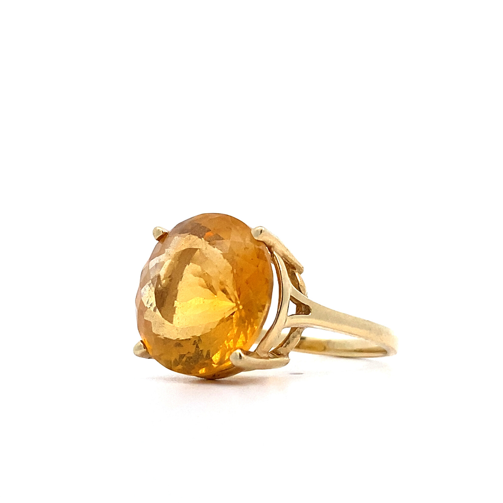14K Yellow Gold Citrine Ring sz9