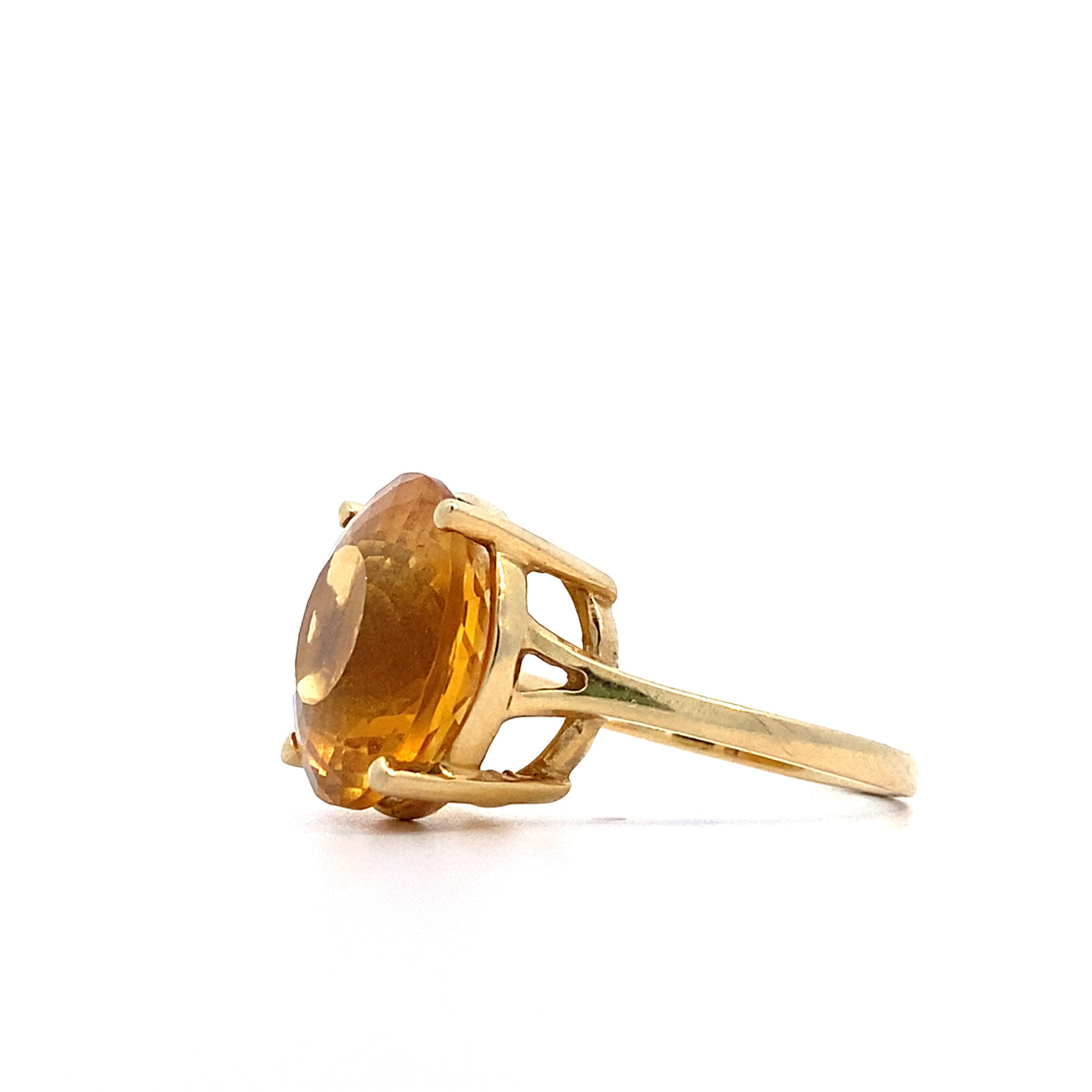 14K Yellow Gold Citrine Ring sz9