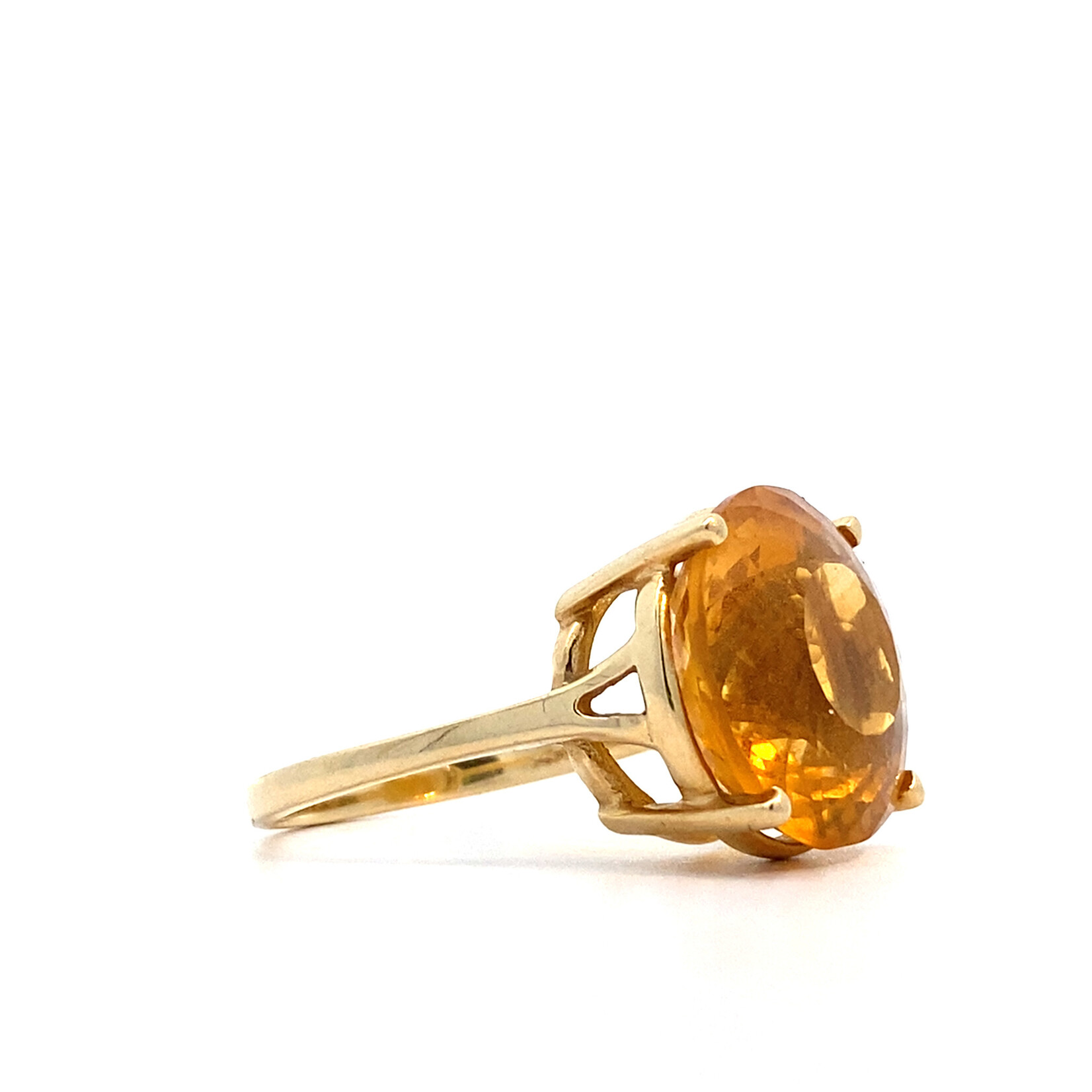 14K Yellow Gold Citrine Ring sz9