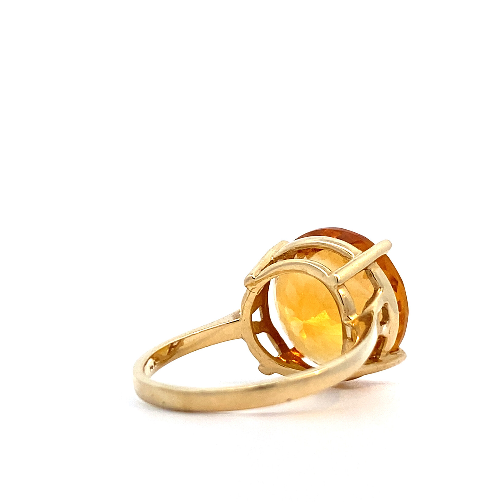 14K Yellow Gold Citrine Ring sz9