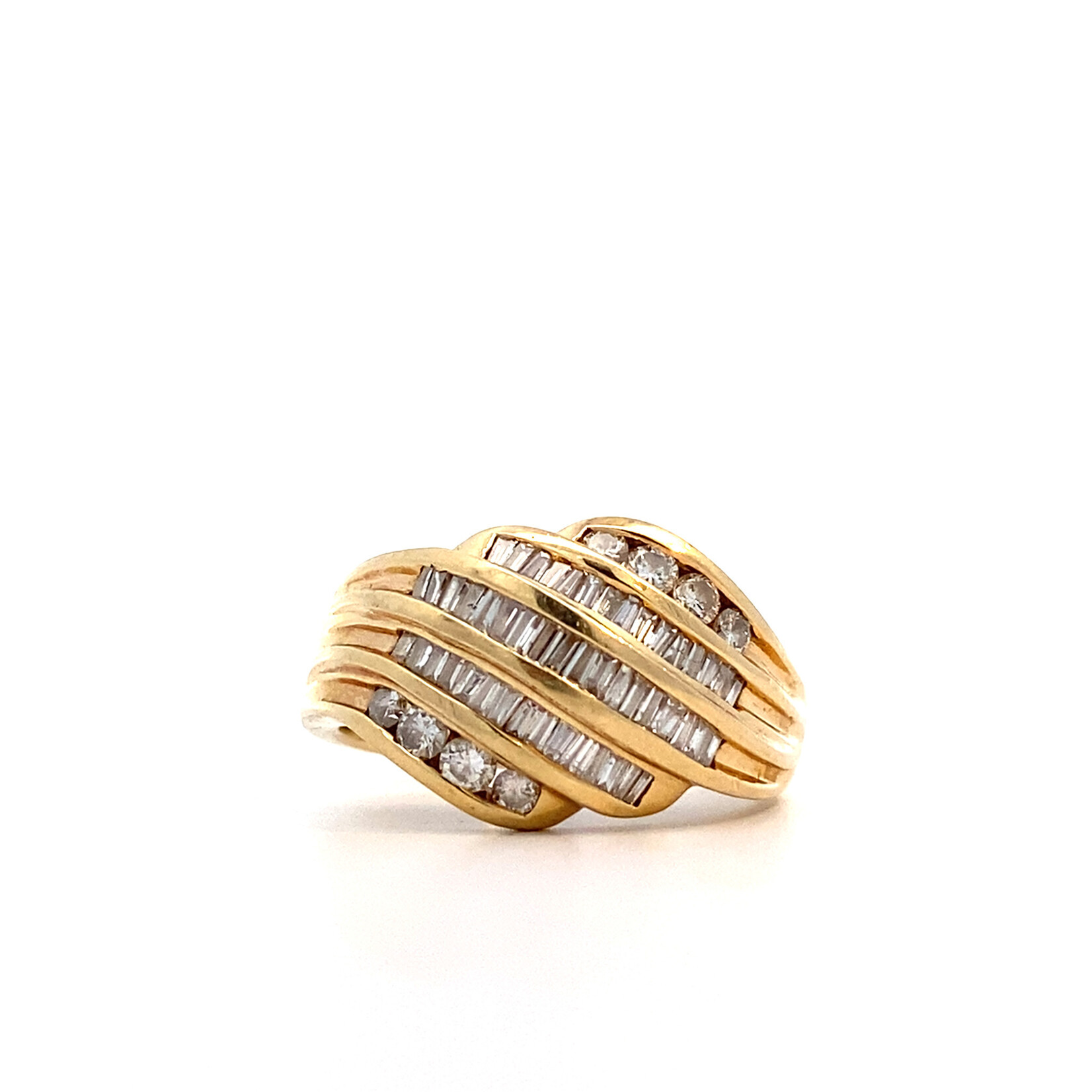 14K Yellow Gold Diamond Ring size 9.5 D1ct
