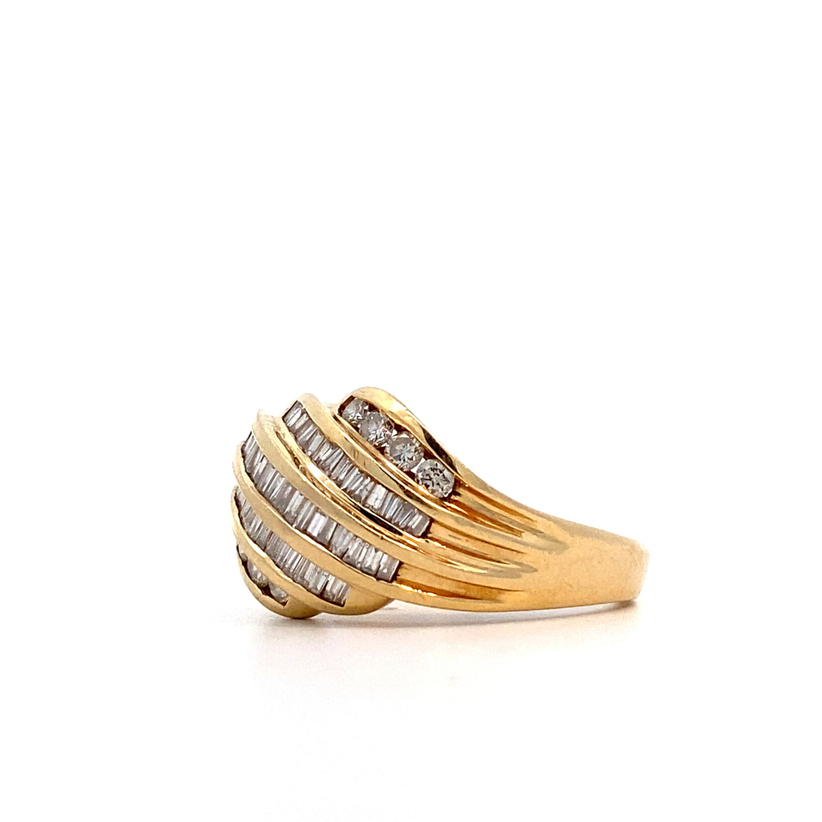 14K Yellow Gold Diamond Ring size 9.5 D1ct