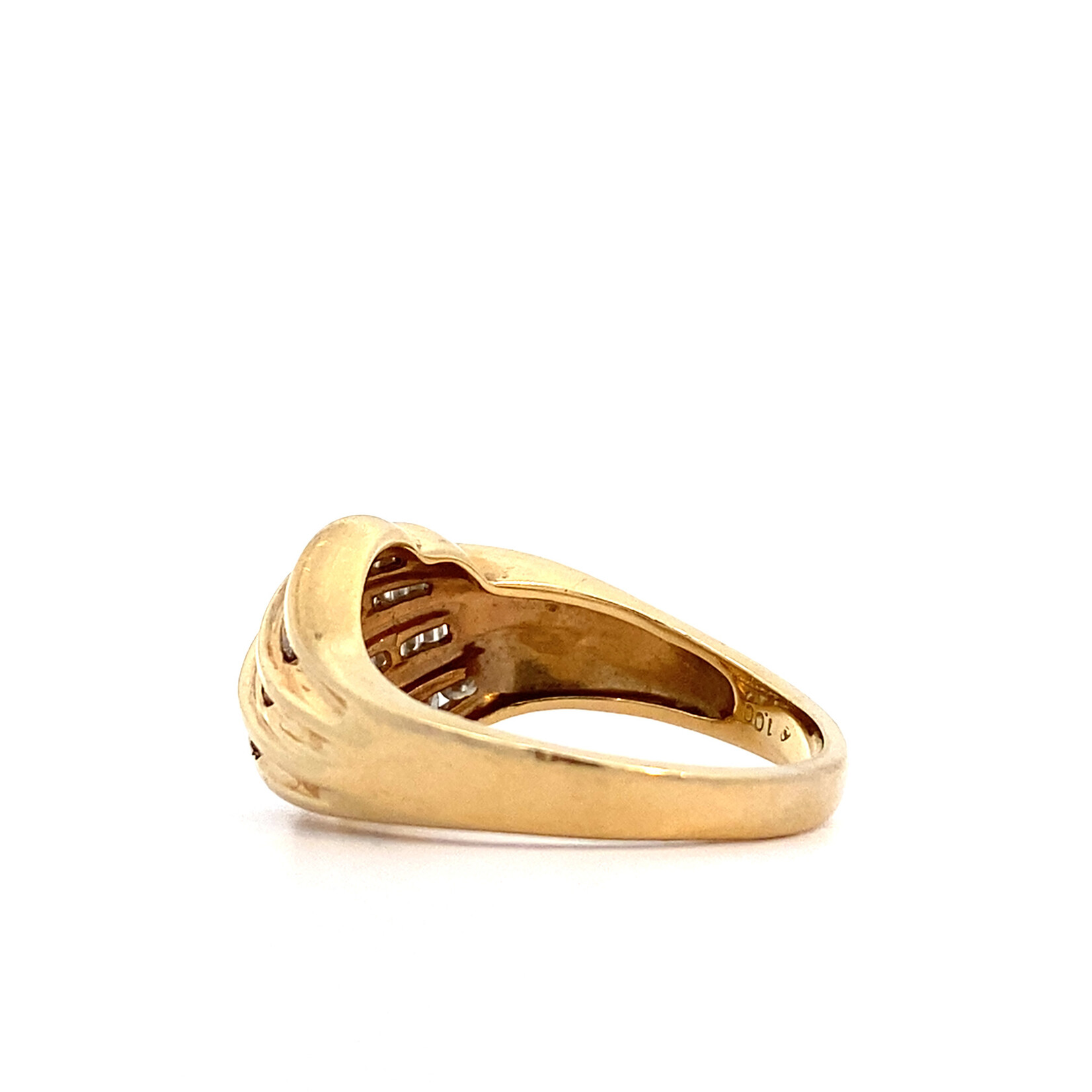 14K Yellow Gold Diamond Ring size 9.5 D1ct
