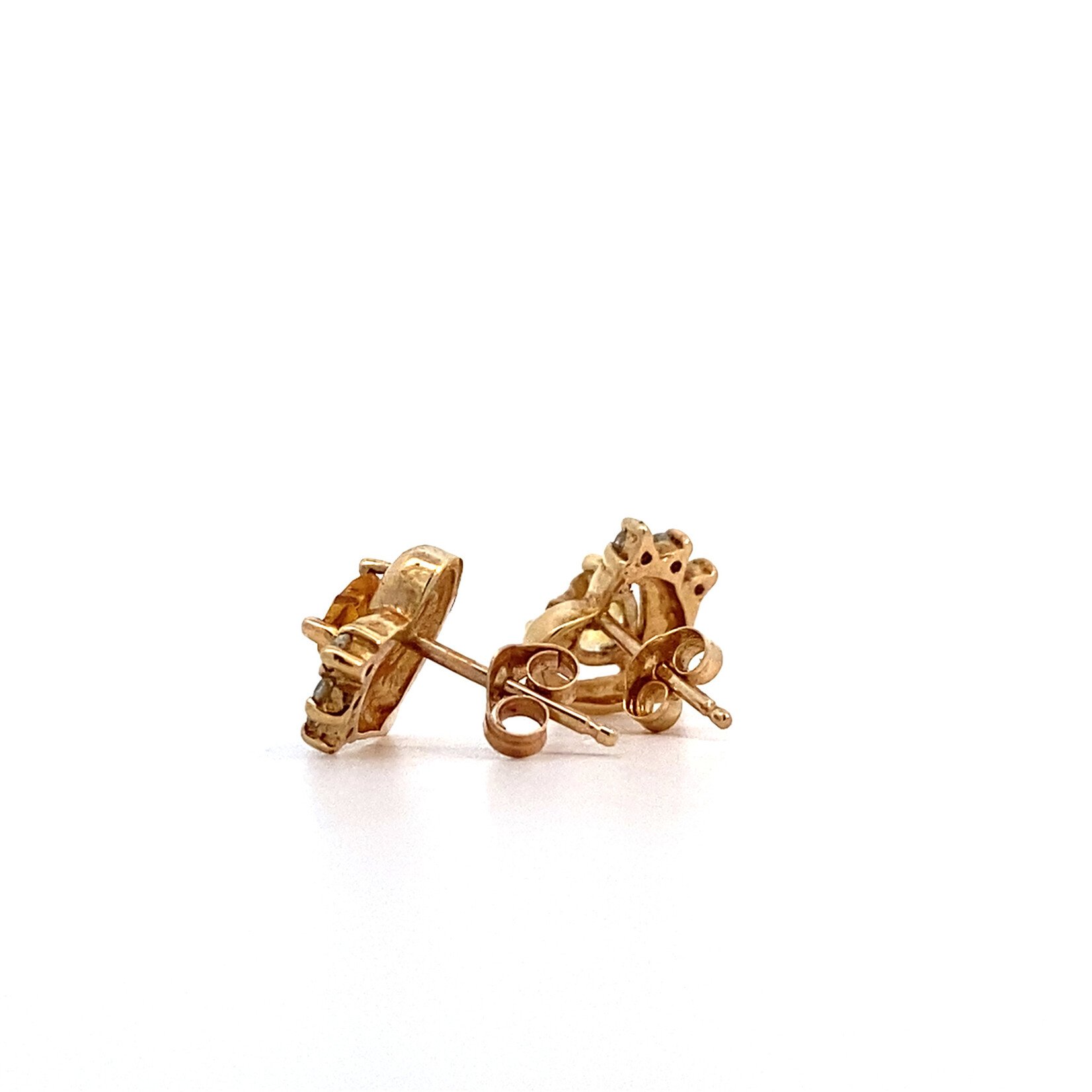 14K Yellow Gold "Citrine" Earrings