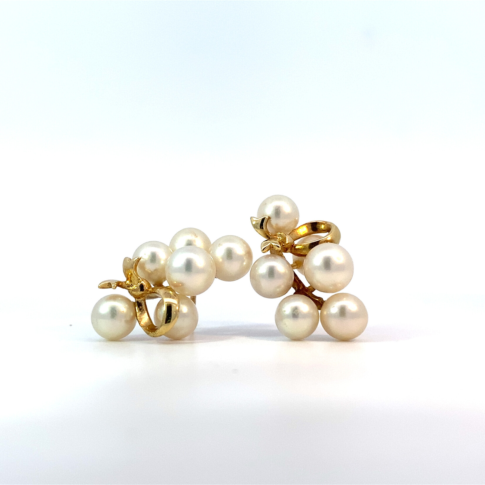 14K Yellow Gold Akoya Pearl Earrings