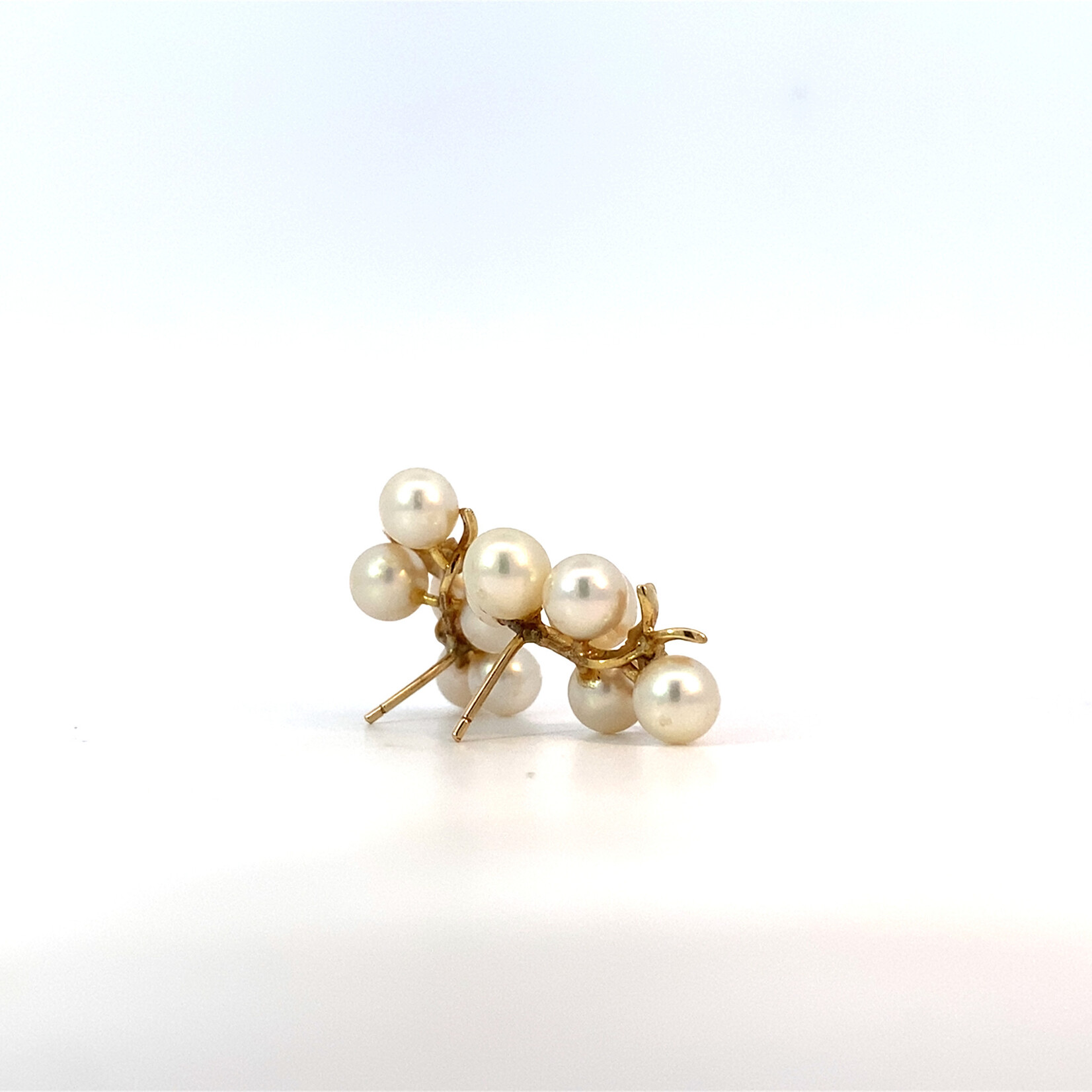 14K Yellow Gold Akoya Pearl Earrings