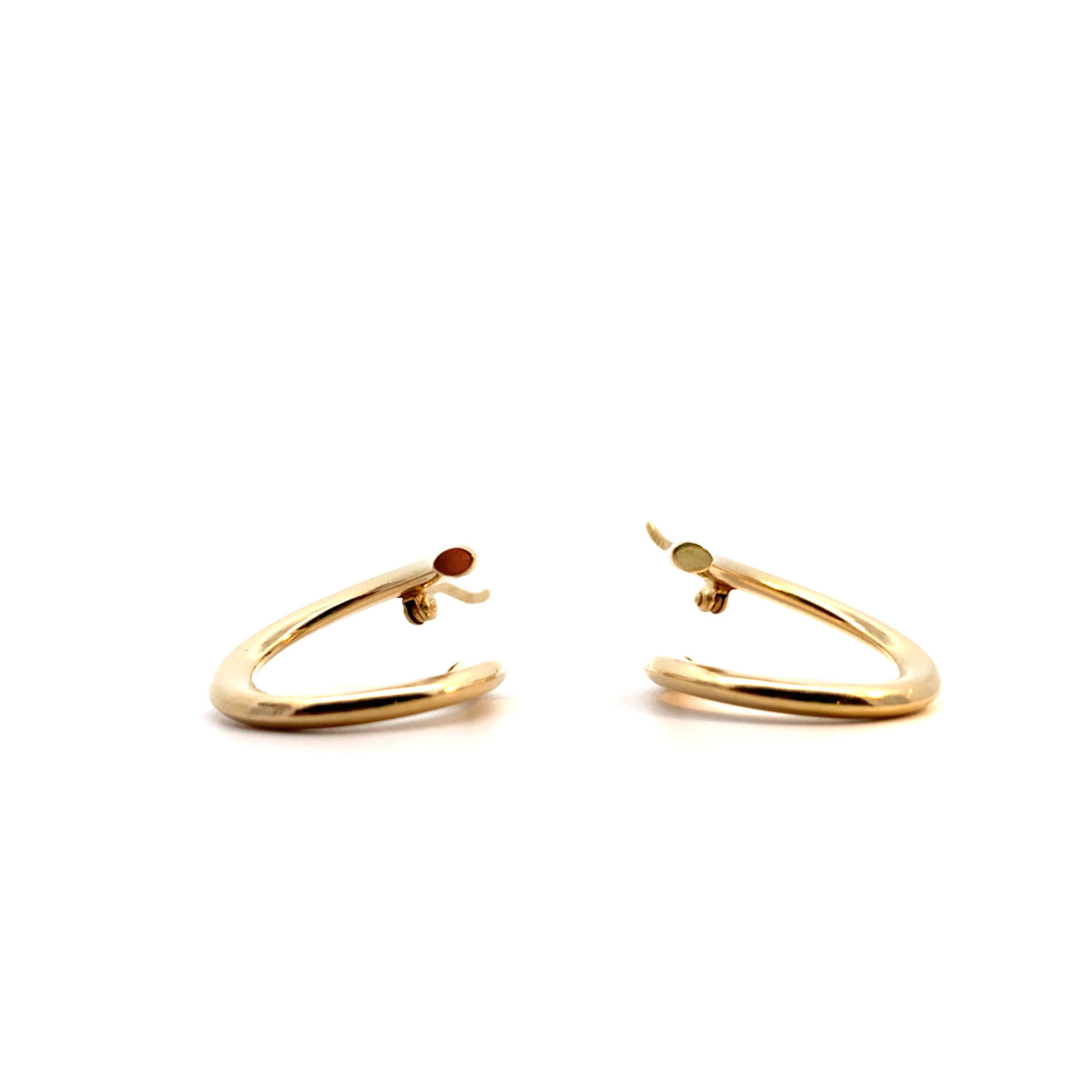 14K Yellow Gold Swirl Earrings