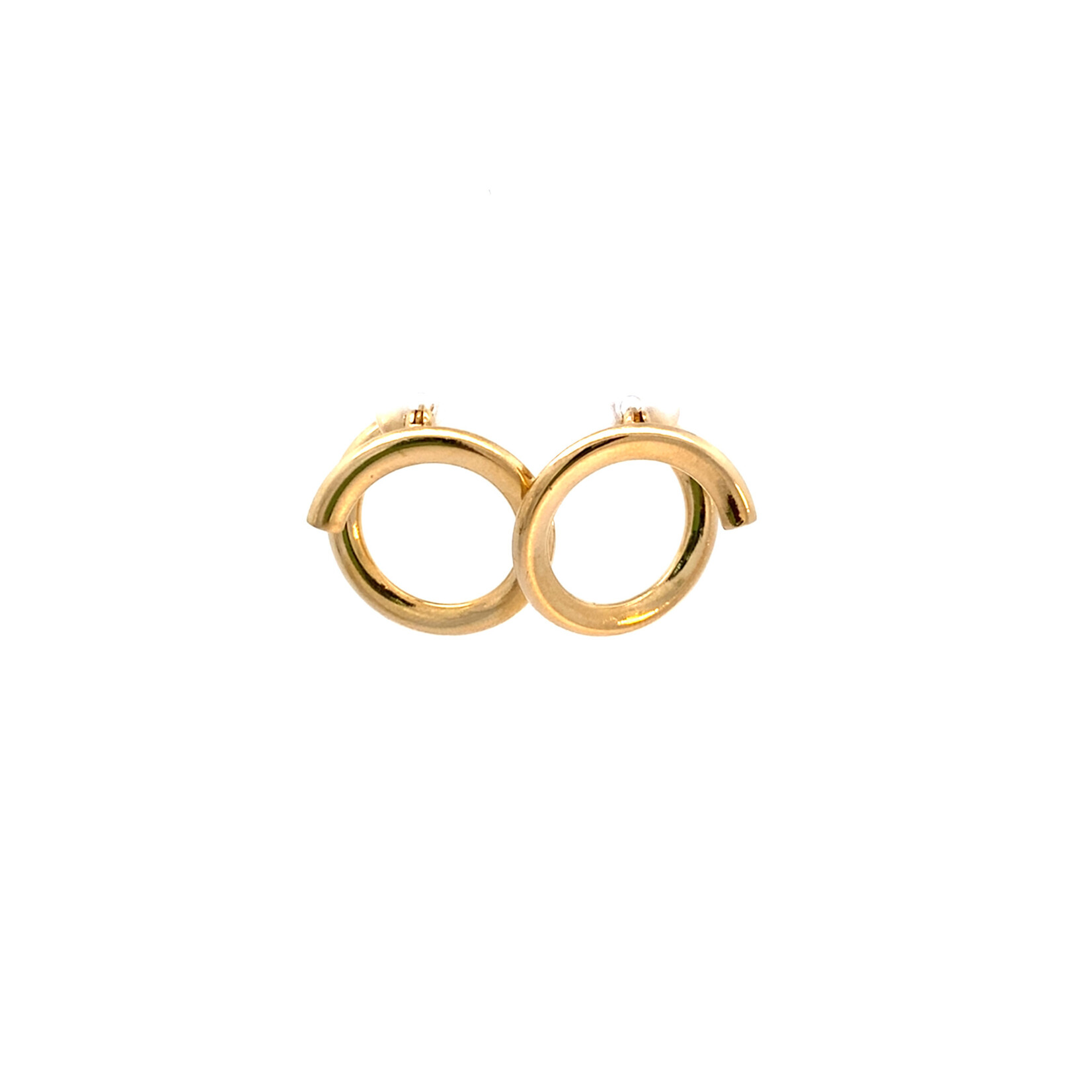 14K Yellow Gold Swirl Earrings