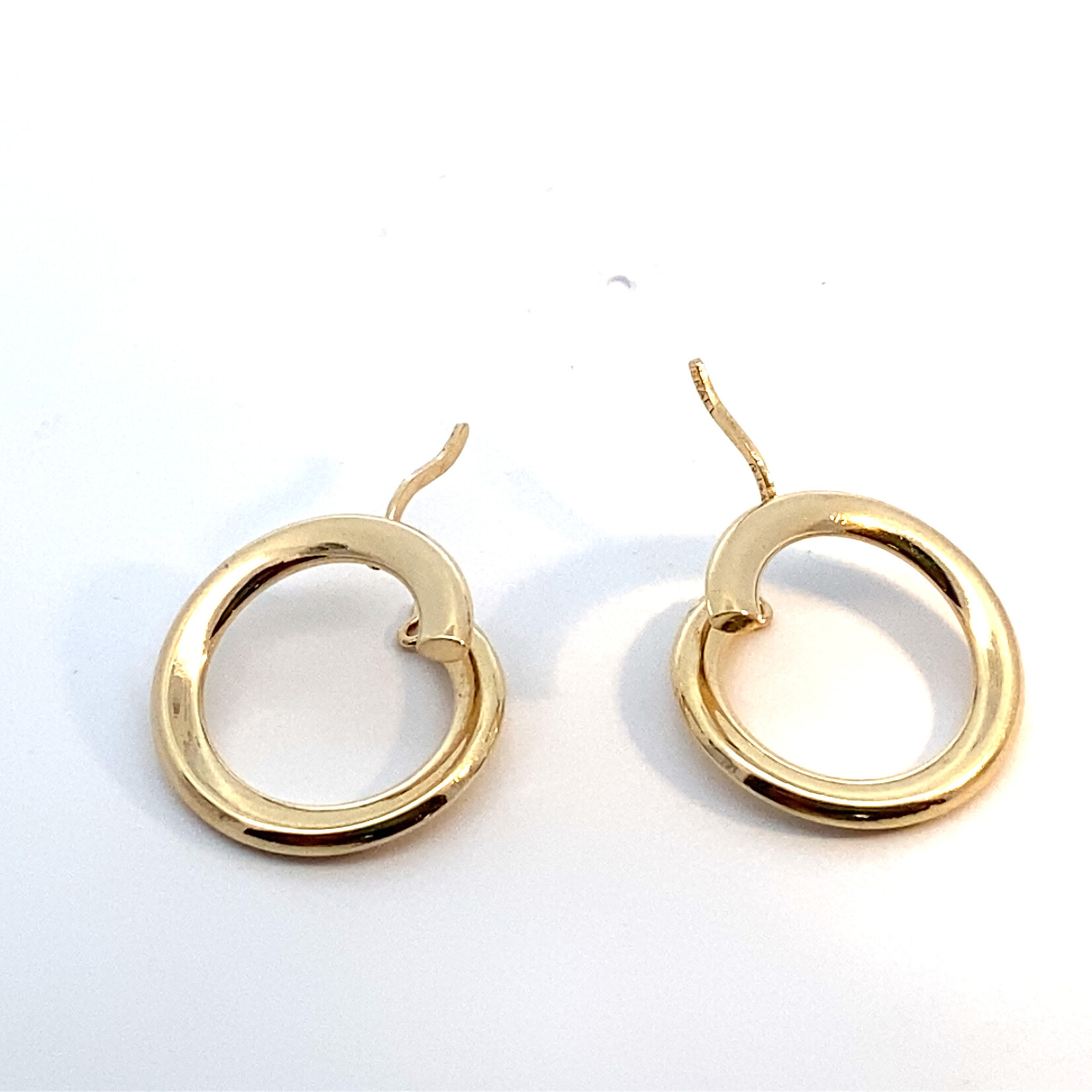 14K Yellow Gold Swirl Earrings
