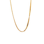 18K Yellow Gold 18" 3mm Flat Curb Chain