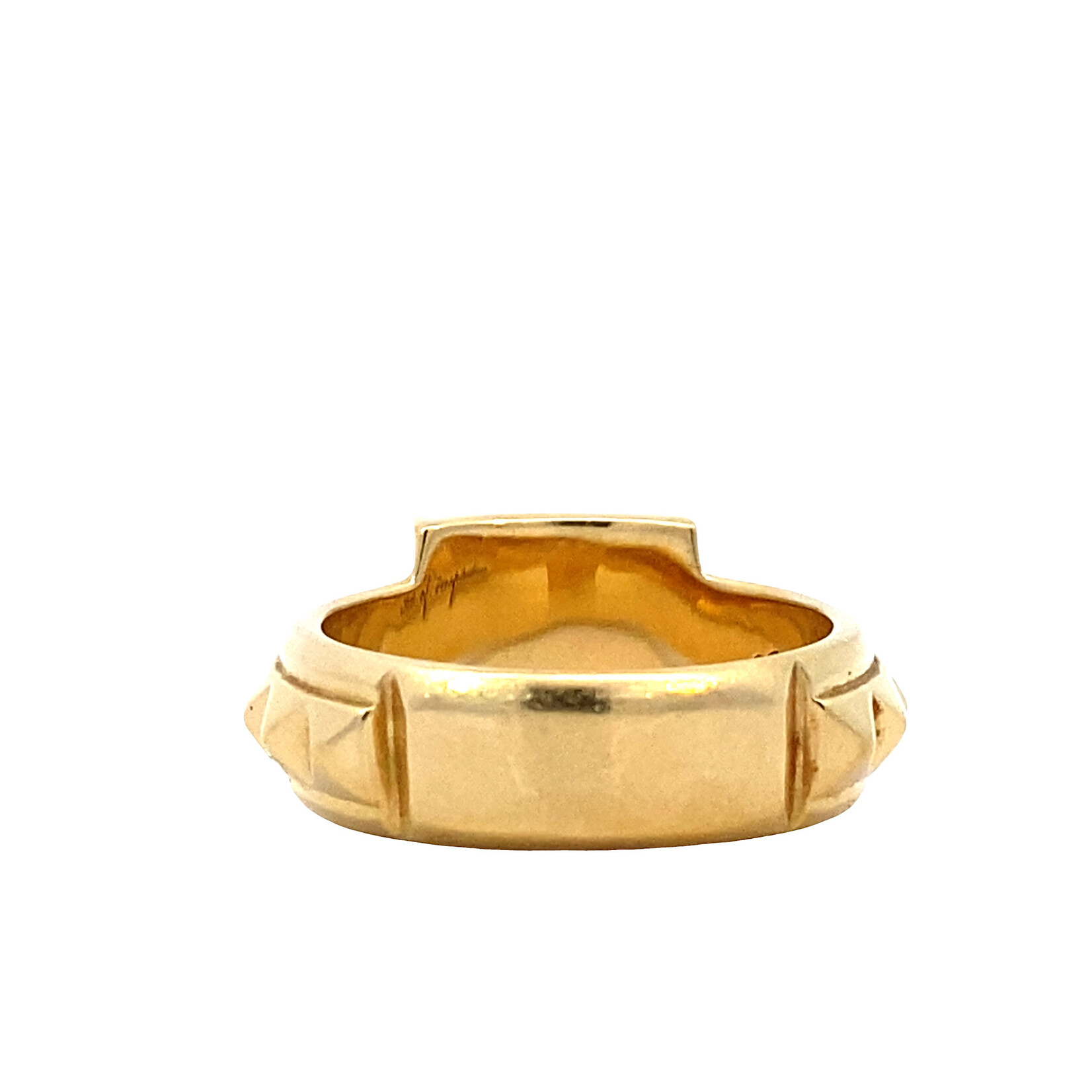 18K Yellow Gold "Onyx" & Diamond ring sz5.75