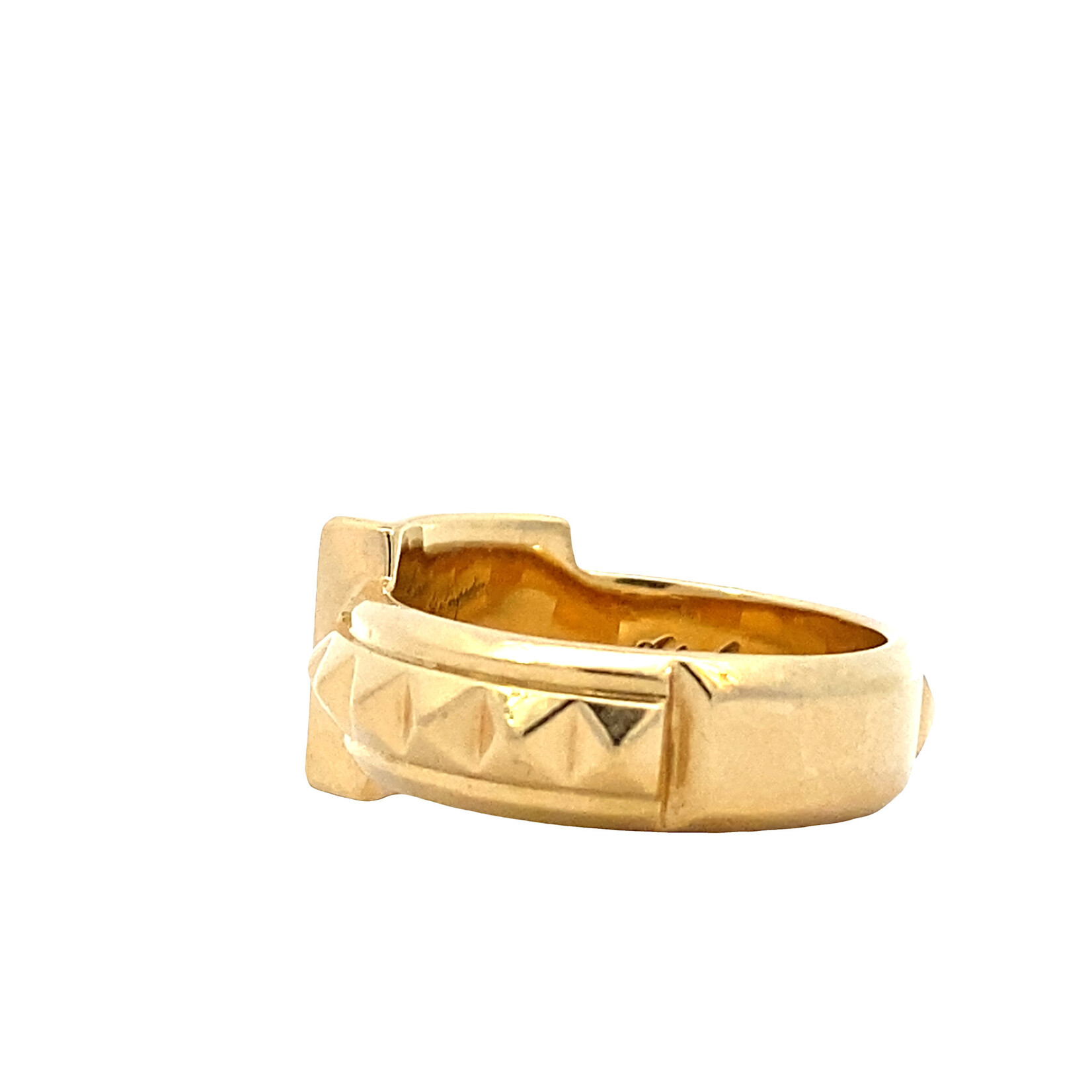 18K Yellow Gold "Onyx" & Diamond ring size 5.75