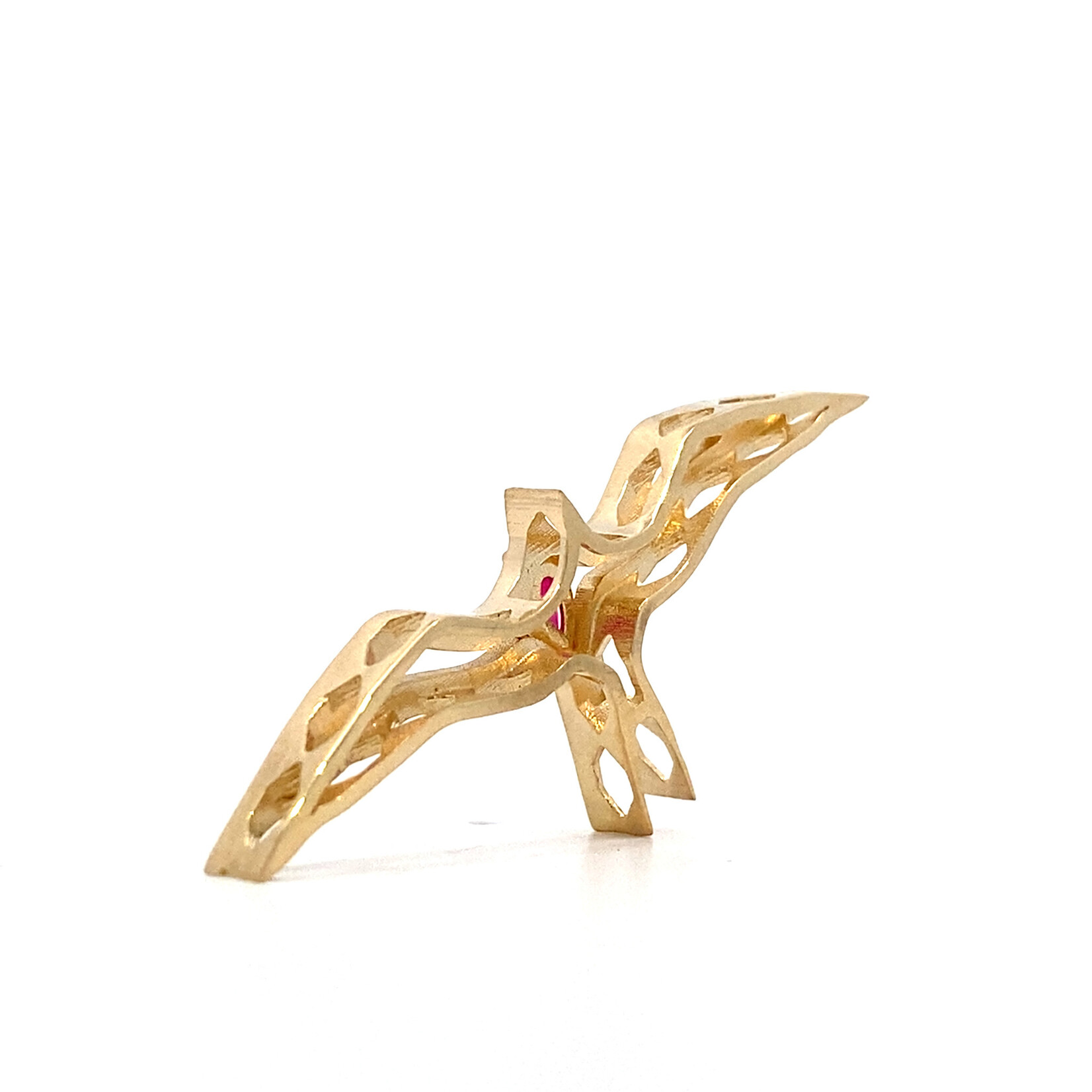 14K Yellow Gold 'Iwa Lele Ruby Pendant R.25ct