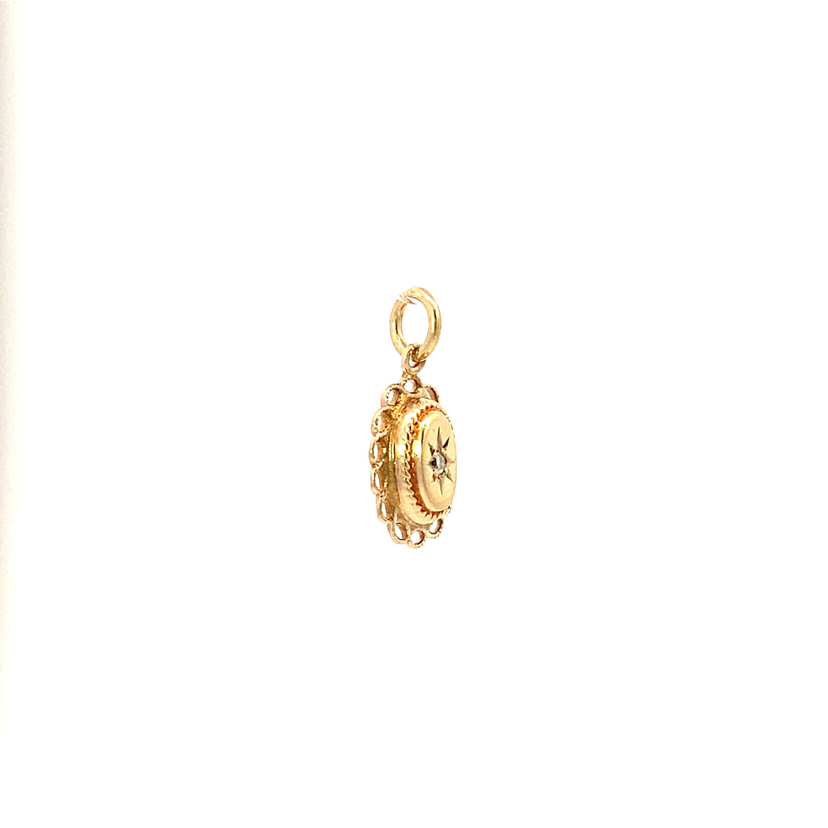 10K Yellow Gold Oval Pendant