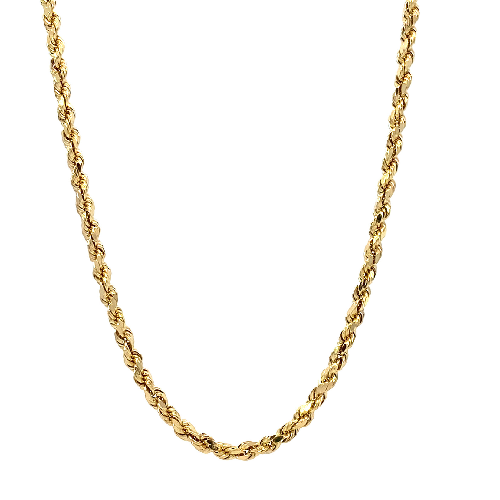 14K Yellow Gold 18" 2.mm hollow rope chain