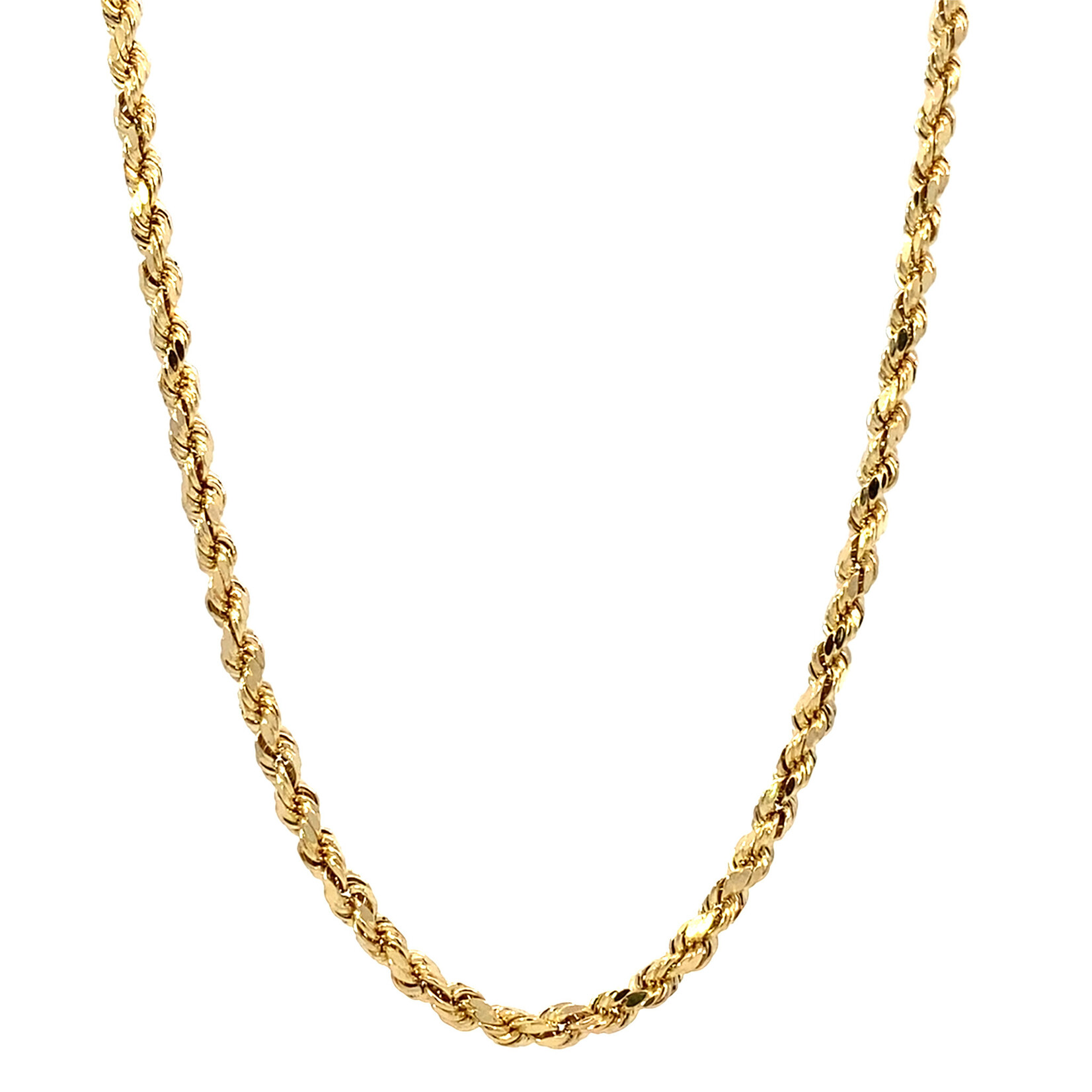 14K Yellow Gold 18" 2.mm hollow rope chain
