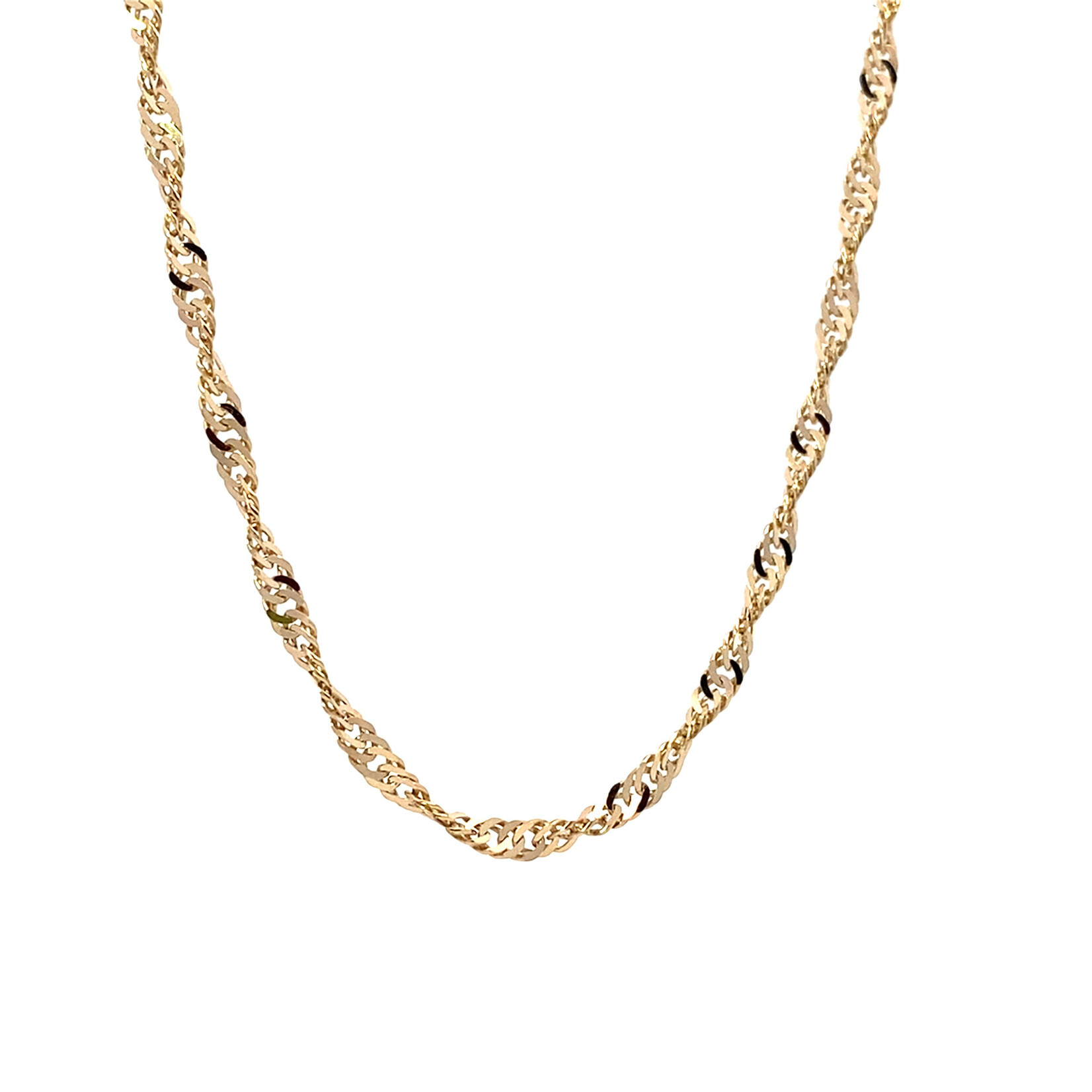 14K Yellow Gold 24" Singapore chain