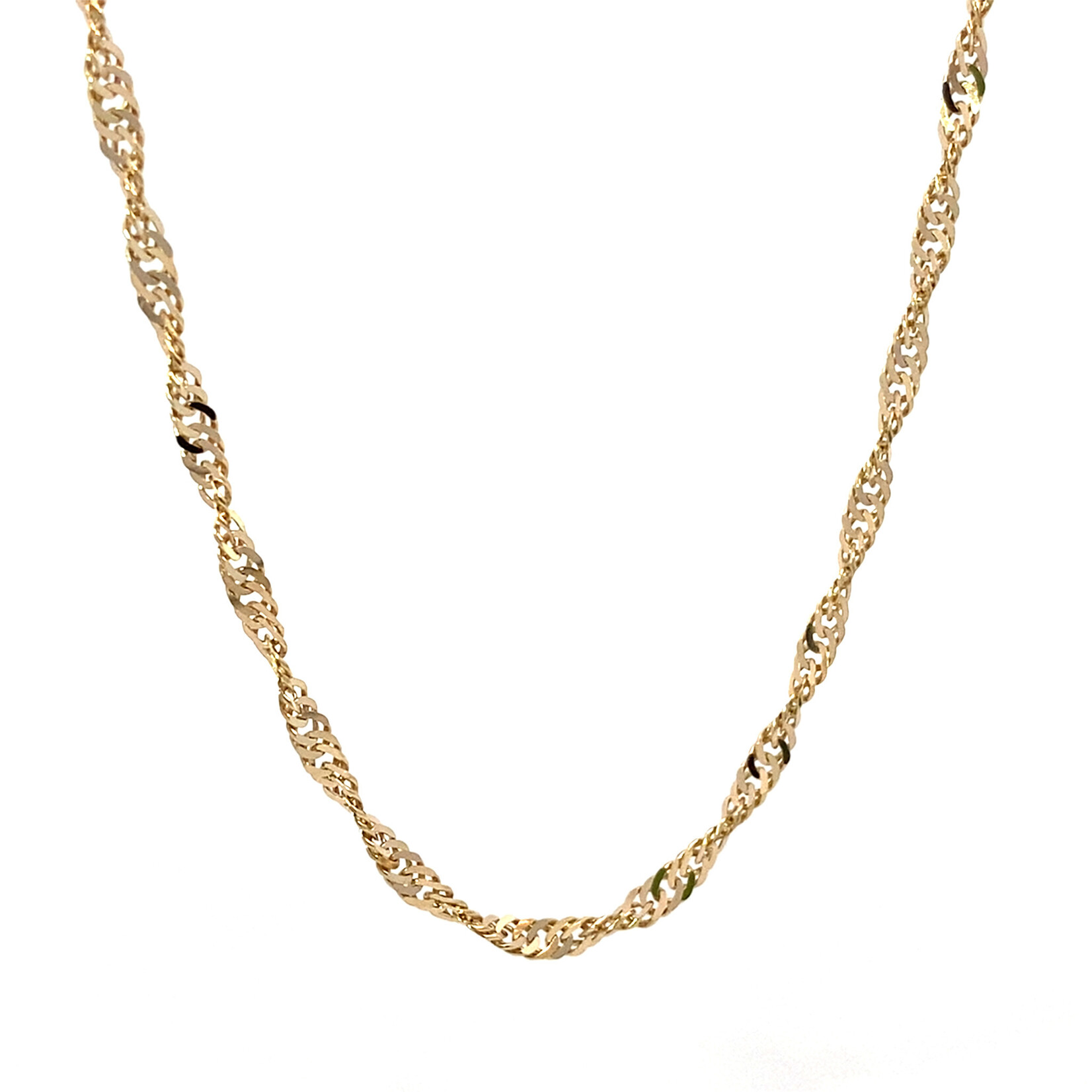 14K Yellow Gold 24" Singapore chain