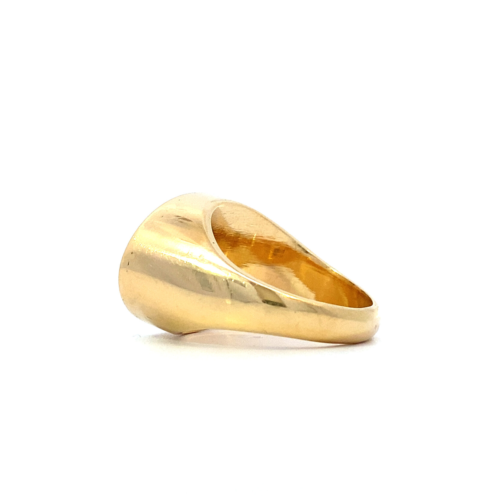 18K Yellow Gold Egyptian signet ring sz 9.25