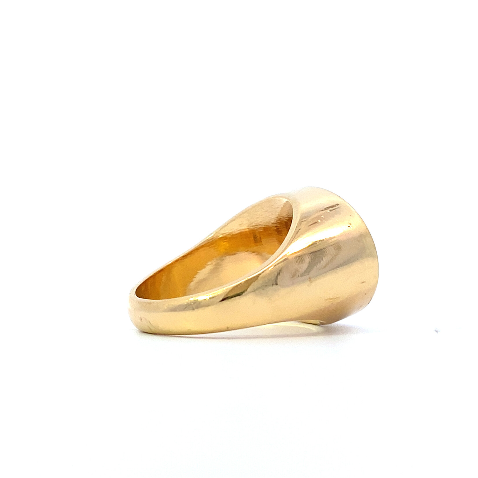 18K Yellow Gold Egyptian signet ring sz 9.25