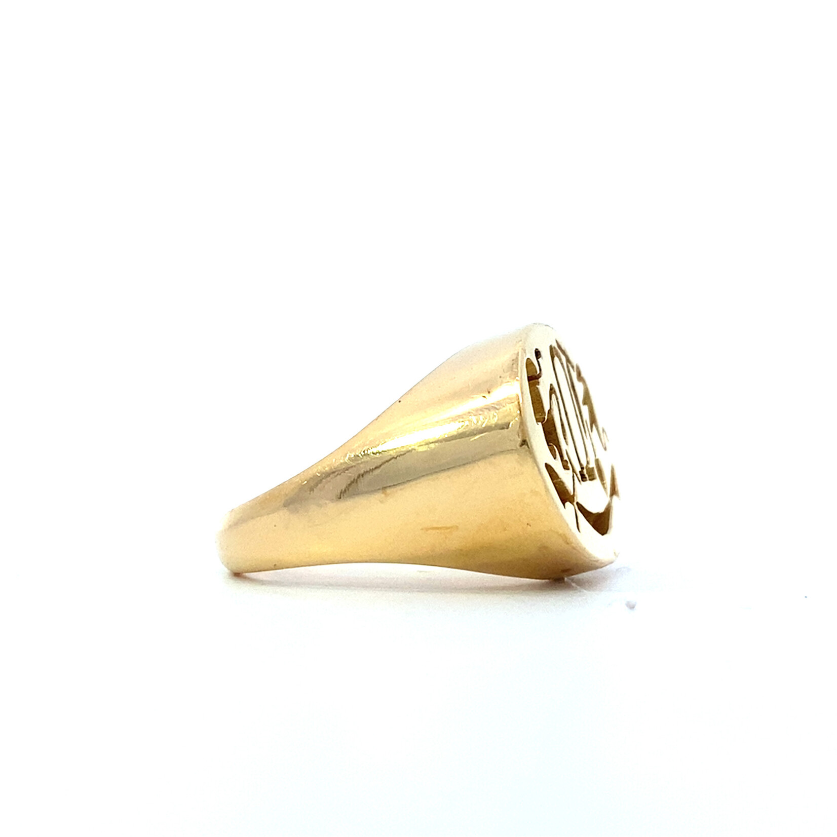 18K Yellow Gold Egyptian signet ring sz 9.25