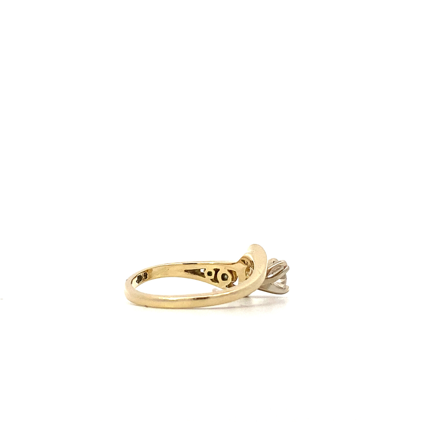 14K Yellow Gold Diamond Engagement ring size 4.75 D+/- .33cttw