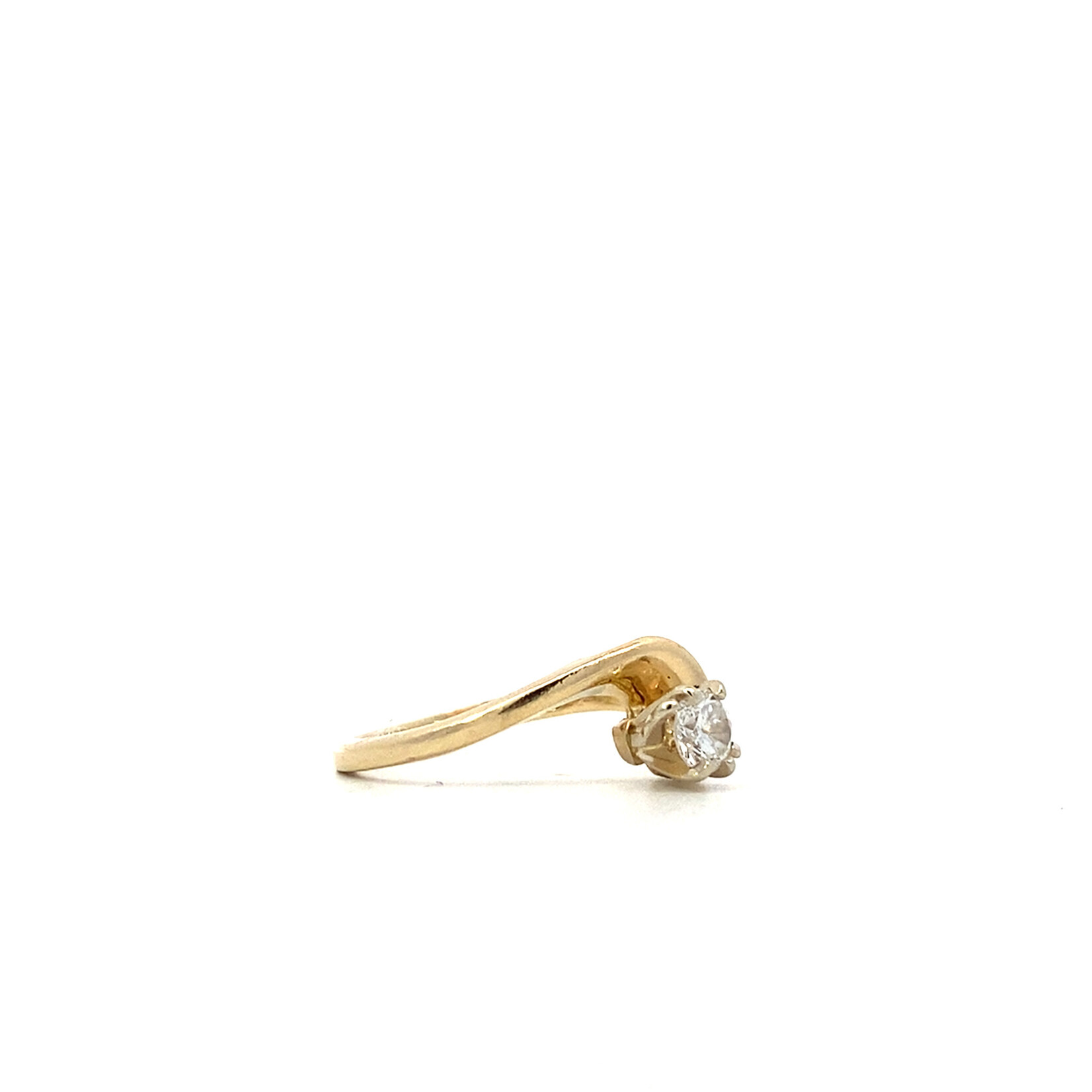 14K Yellow Gold Diamond Engagement ring size 4.75 D+/- .33cttw